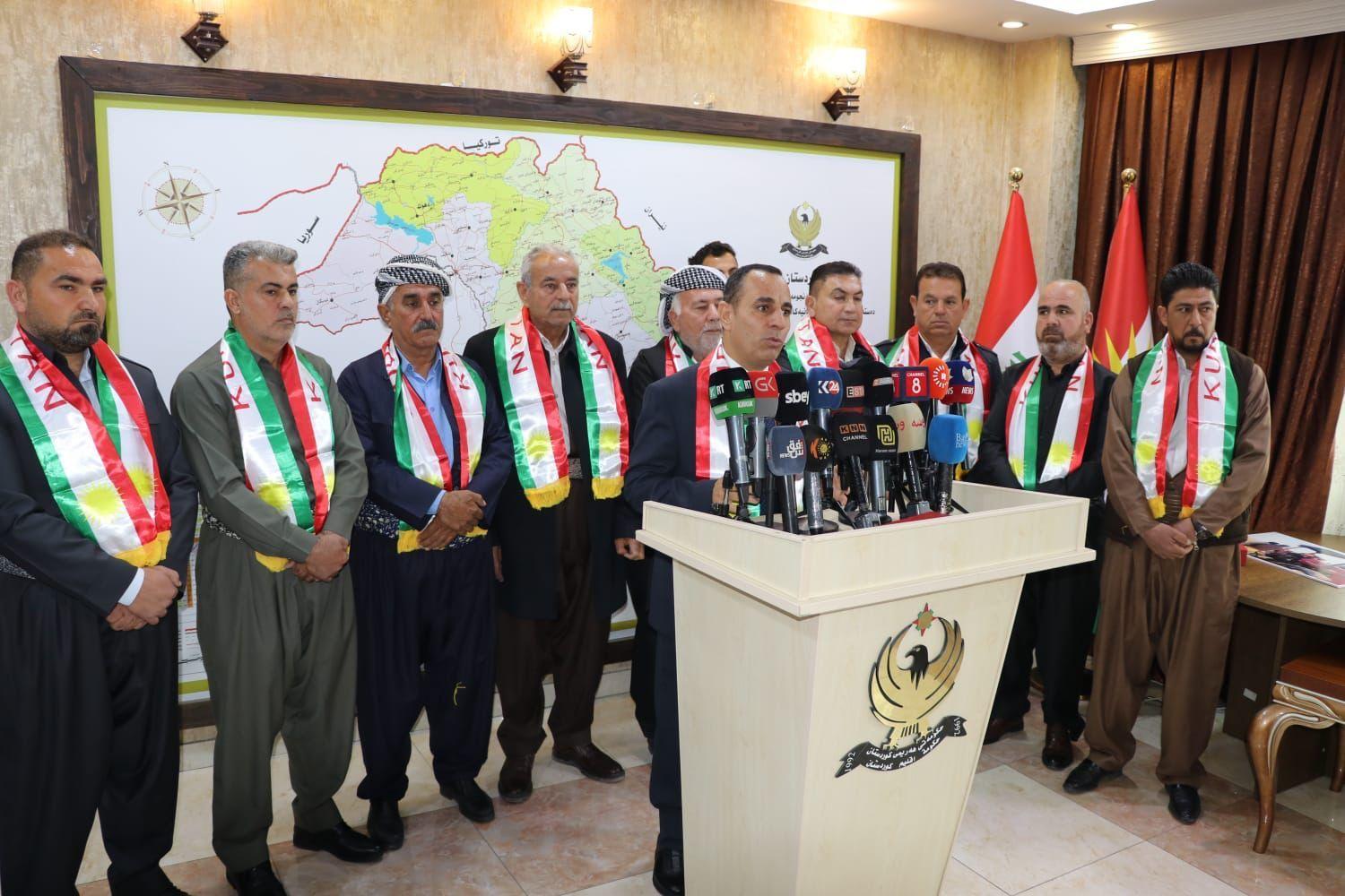 ئاڵای کوردستان و قەڵغانی خۆڕاگریی بە نوێنەری جووتیارانی ناوچە کوردستانییەکان بەخشرا