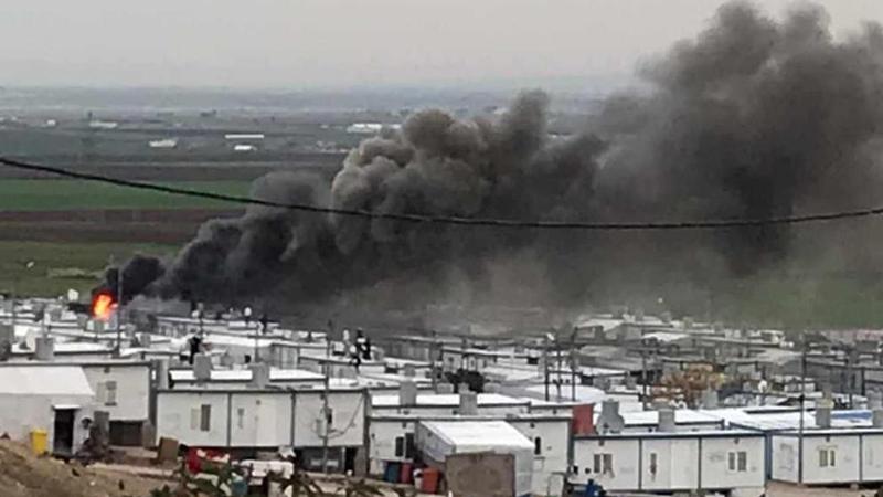 لە شێخان ئاگر لە کەمپی مام رەشانی کوردانی ئێزدی کەوتەوە