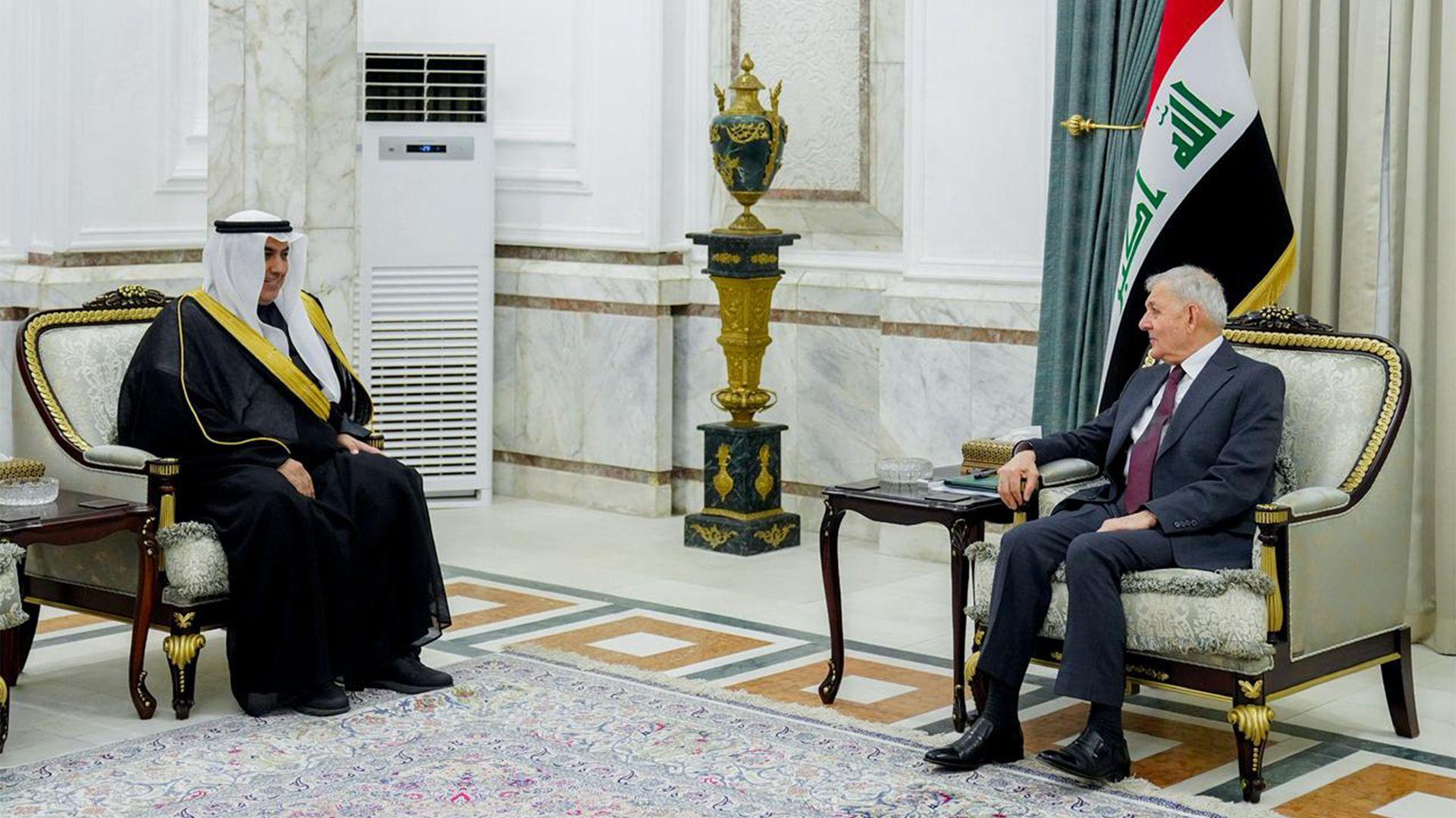 سەرۆک کۆمار پێشوازی لەباڵیۆزی عەرەبستانی سعودی دەکات