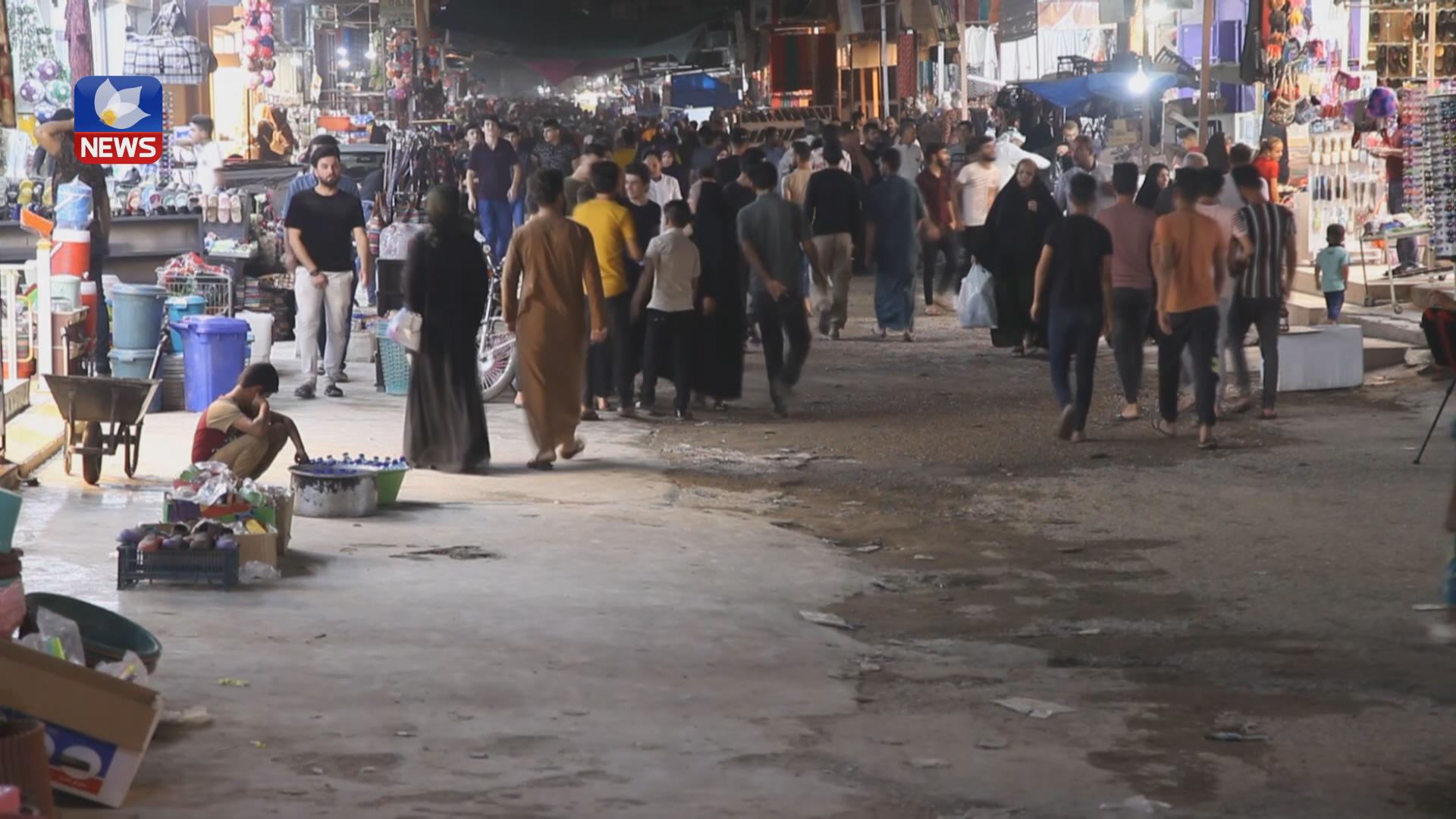 بەھۆی بەرزی پلەکانی گەرما ھاوڵاتیانی خورماتوو بە شەودا دەچنە بازاڕ