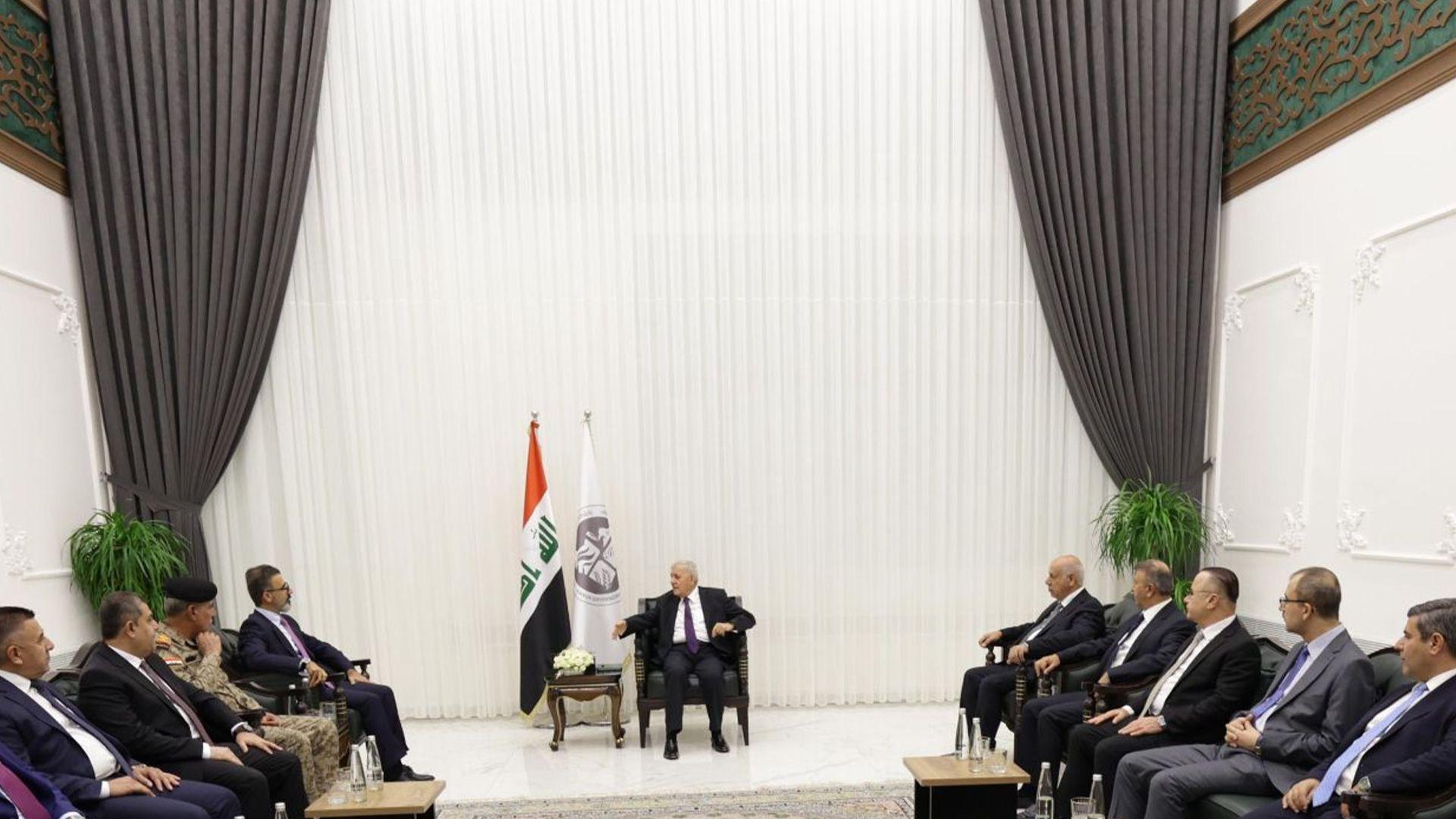 سەرۆک کۆماری عیراق لەگەڵ پارێزگاری کەرکوک و ژمارەیەک لێپرسراوی شارەکە کۆبووەوە