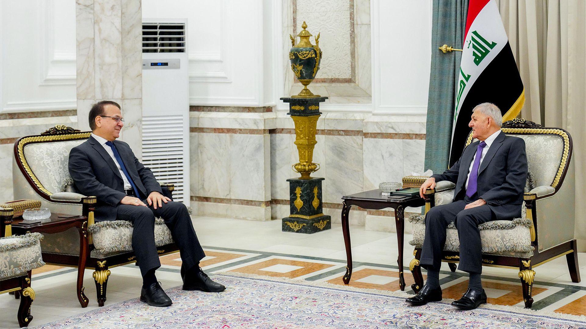 سەرۆک کۆمار پێشوازی لەباڵیۆزی لوبنان دەکات بەبۆنەی تەواوبوونی کارەکانییەوه