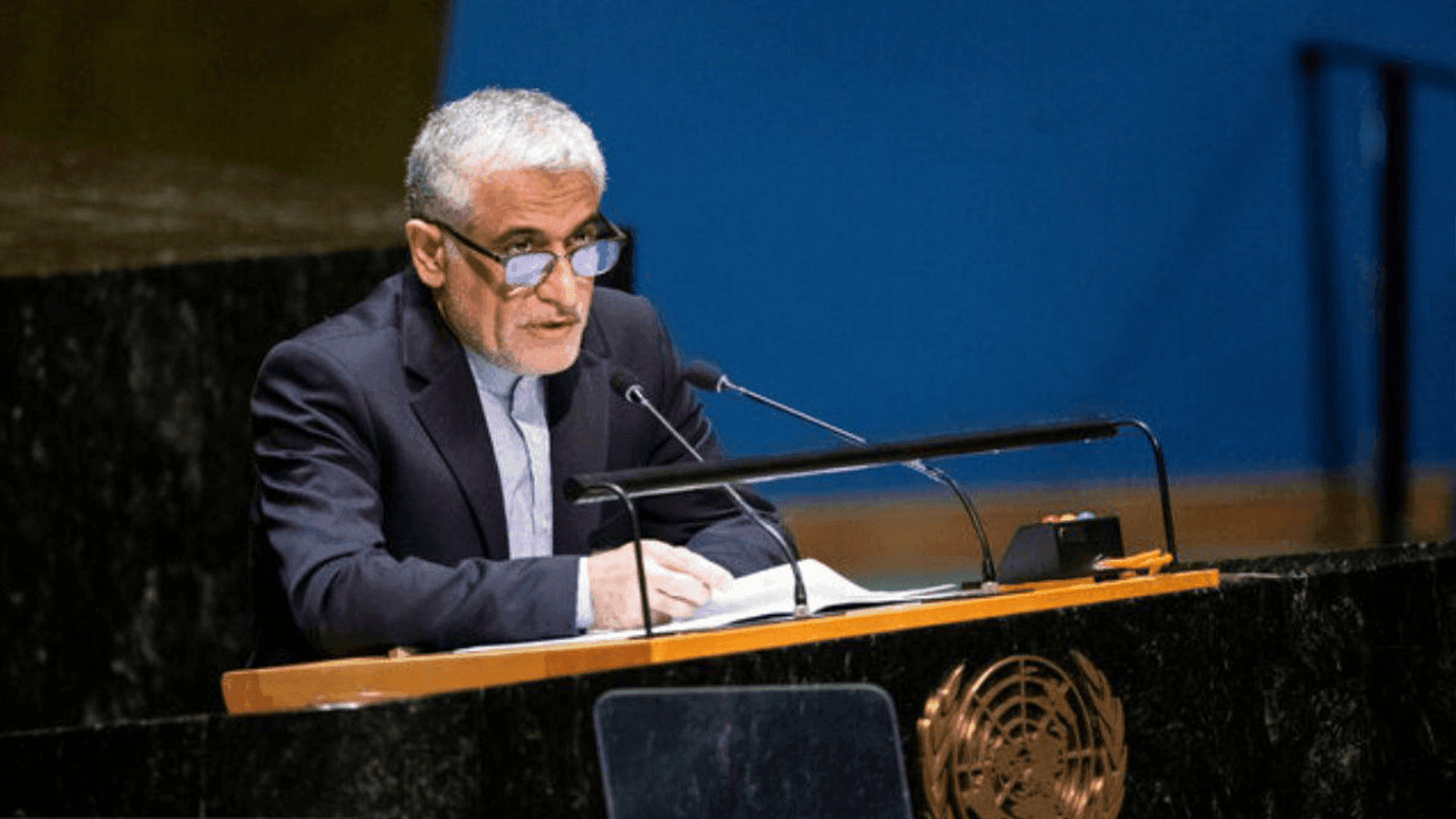 نوێنەری ئێران لە نەتەوە یەكگرتووەكان: ئێران شەڕ ناكات بەڵكو تەنها بەرگریی لە خۆی دەكات