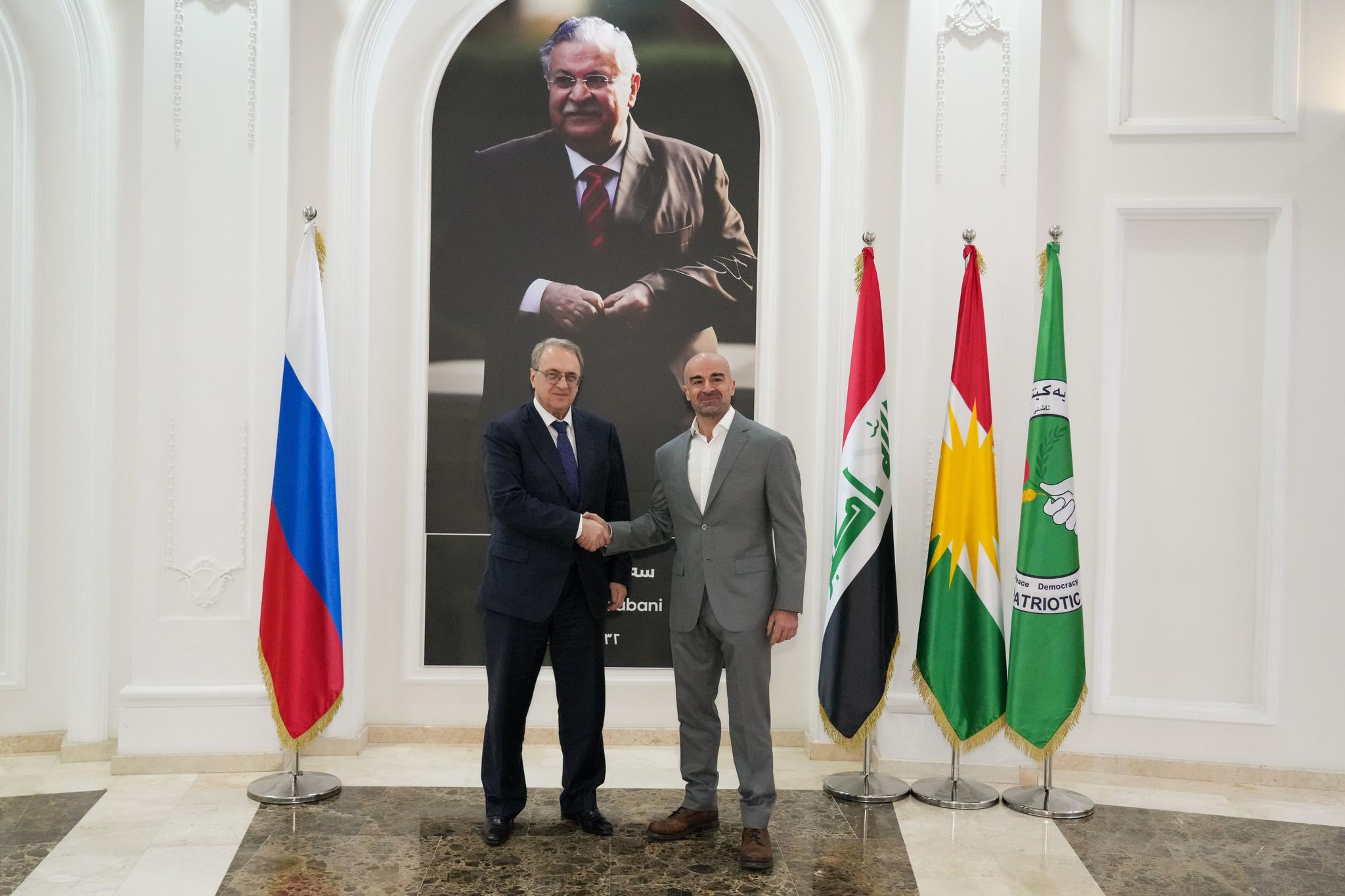 سەرۆکی یەکێتی لەگەڵ نوێنەری تایبەتی سەرۆكی روسیا بۆ كاروباری رۆژهەڵاتی ناوەڕاست و ئەفریقا كۆبوویەوە