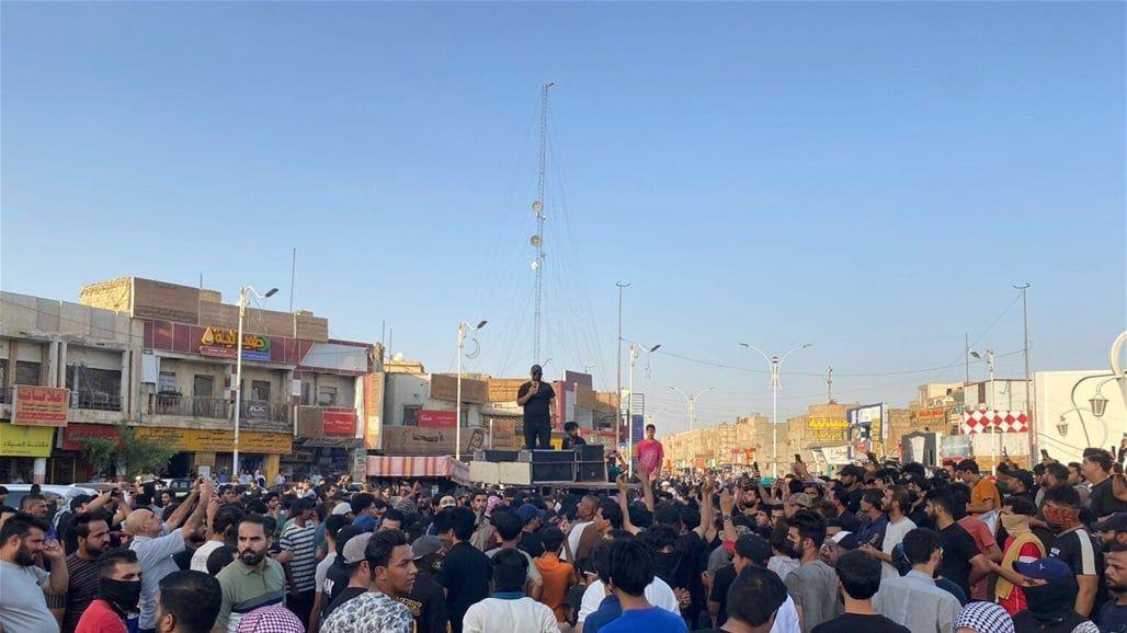 تجدد التظاهرات في ذي قار لليوم الثالث على التوالي