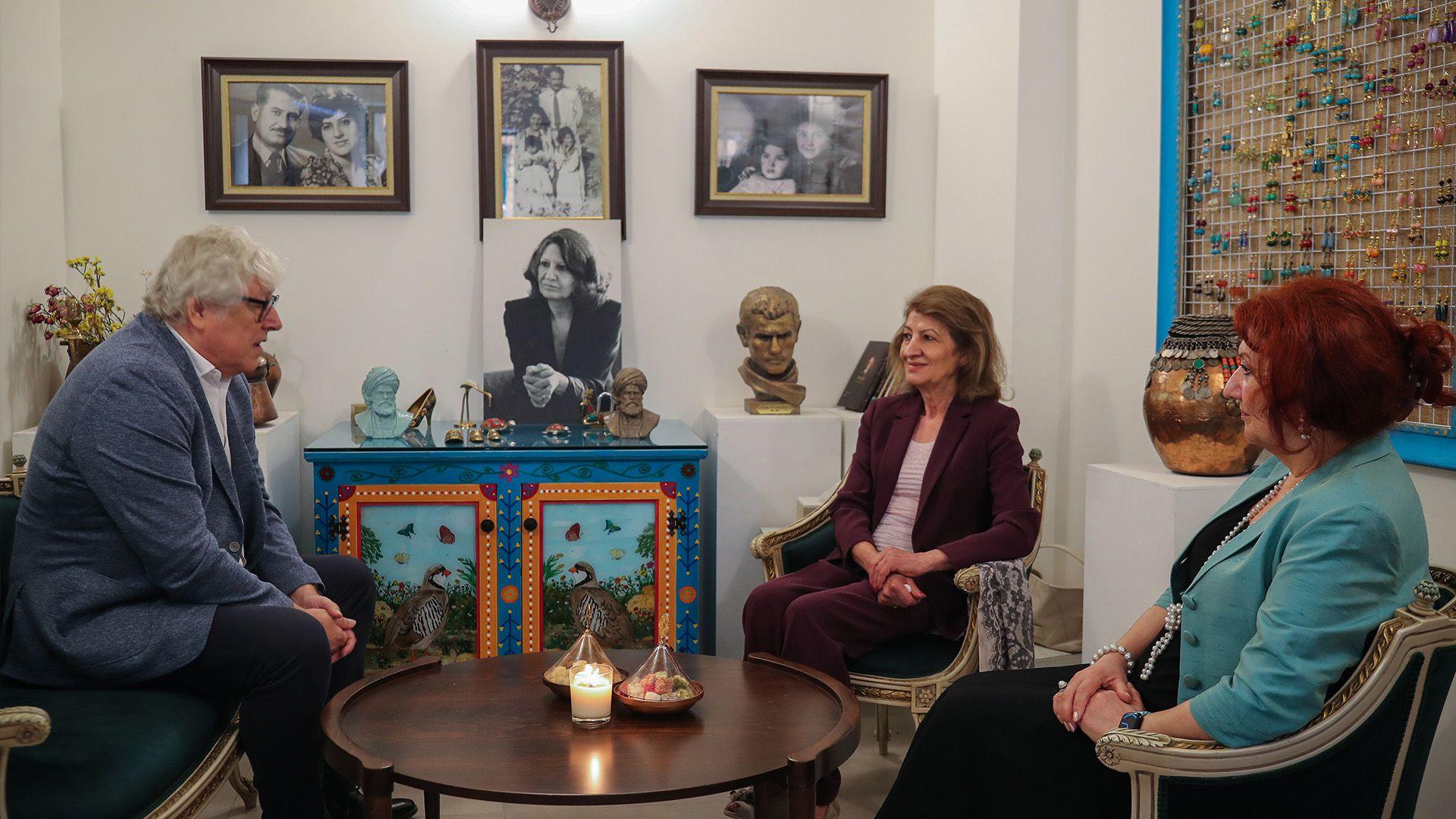 خانمی یەکەمی عیراق و پەیمانگەی گۆتە رێگاکانی بوژاندنەوەی کەلەپووریان تاوتوێ کرد