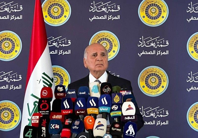 وزير الخارجية: حضور القادة يهدف الى دعم بغداد في استعادة دورها الريادي