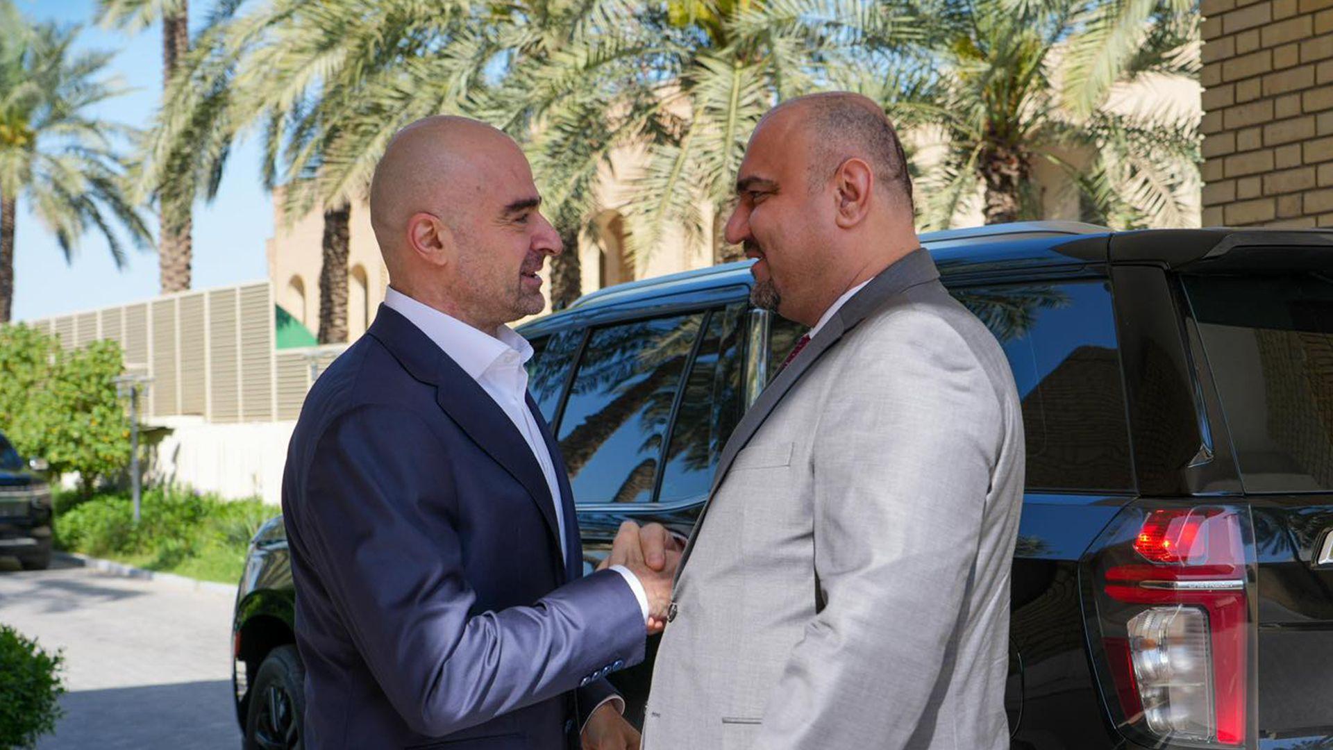 بافڵ جەلال تاڵەبانی لە بەغداد پێشوازی لە محەمەد سەمعان ئاغا کرد