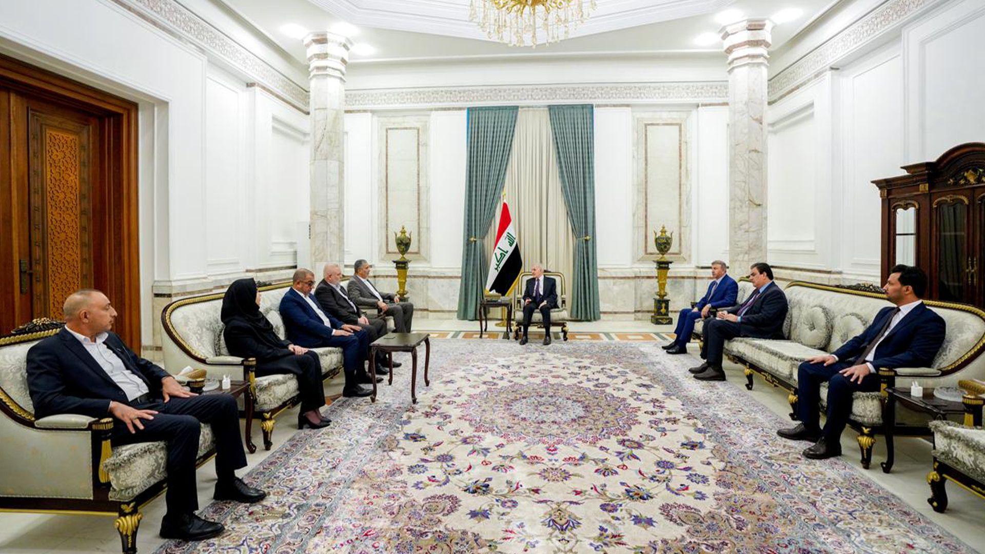 سەرۆک کۆمار پێشوازی لە وەزیری وەرزش و لاوان دەکات