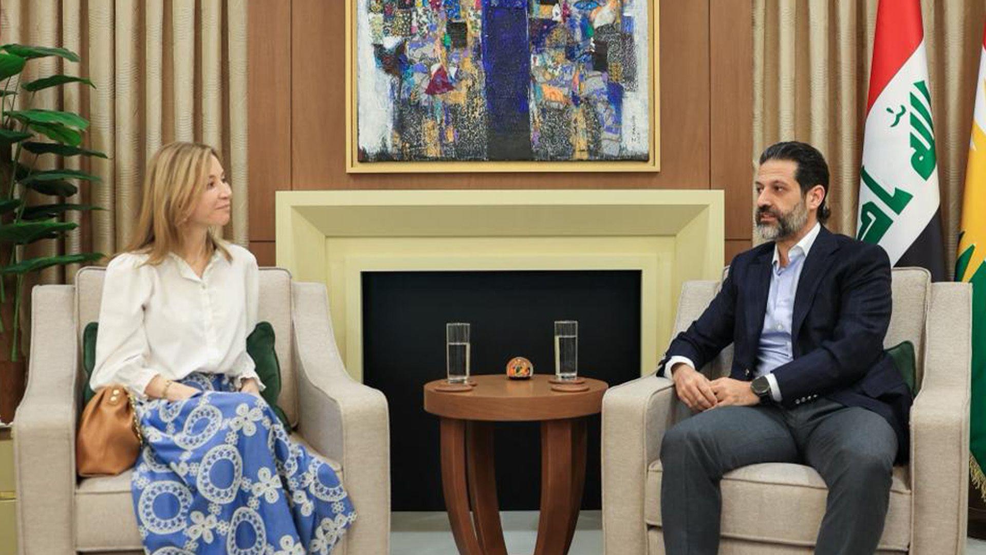 قوباد تاڵەبانی لەگەڵ باڵیۆزی ئیسپانیا کۆبووەوە