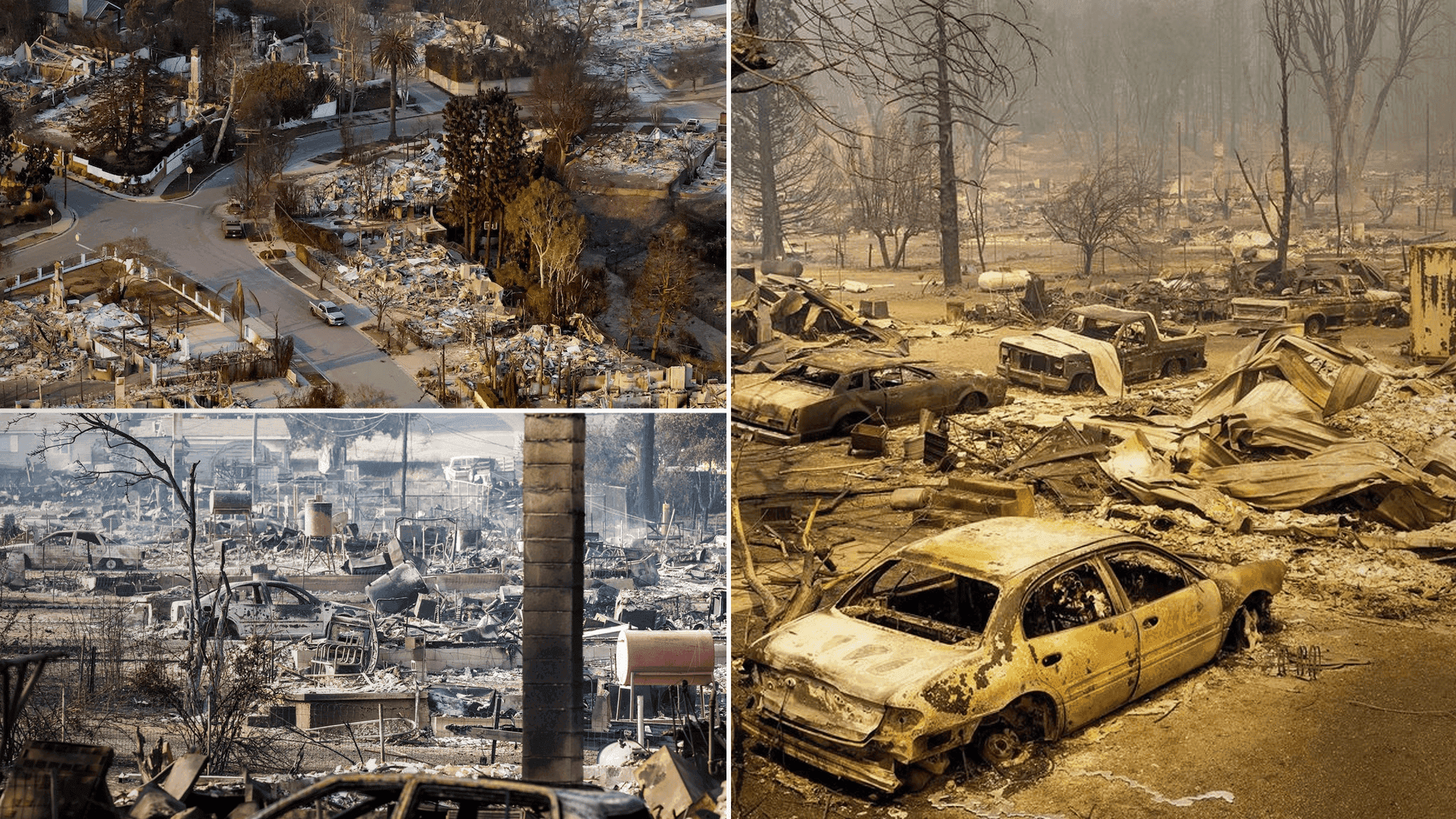 ڤیدیۆ.. ئەو دیمەنانەی لەدوای ئاگرەکەی کالیفۆڕنیا دەبینرێن لە فیلم دەچن 