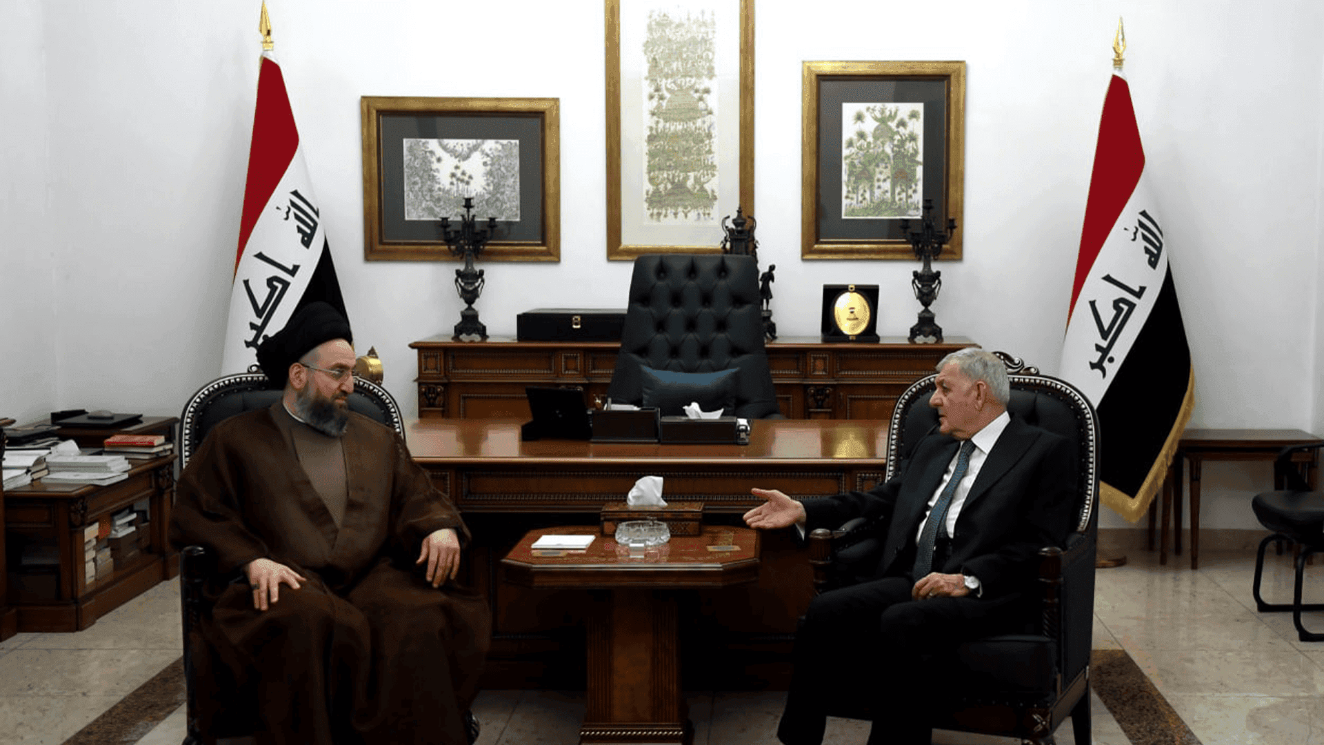 سەرۆك كۆماری عیراق لە بەغداد لەگەڵ سەرۆكی رەوتی حیكمەی نیشتمانی كۆبووەوە