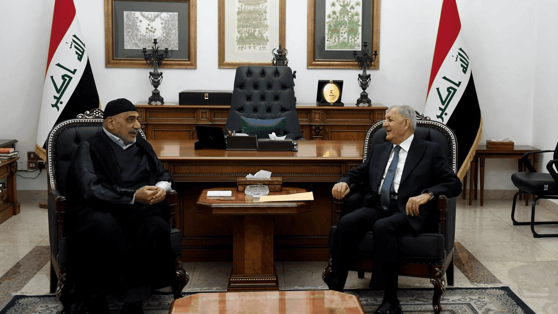 سەرۆک کۆمار پێشوازی له عادل عەبدولمەهدی کرد