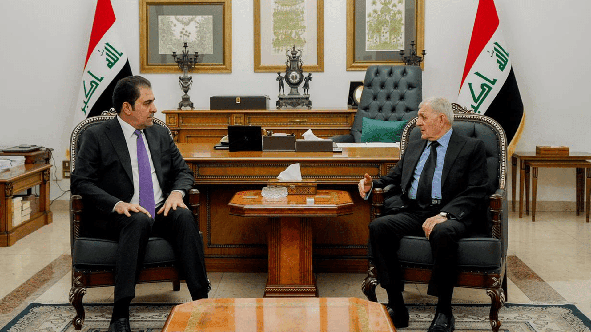 سەرۆک کۆمار پێشوازی لەسەرۆکی هاوپەیمانی ئەلئەساس دەکات