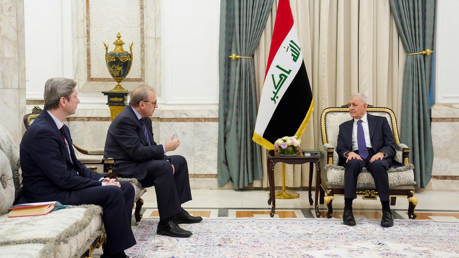 سەرۆك كۆمار عیراق پێشوازی لە نێردەی تایبەتی سەرۆكی روسیا دەکات