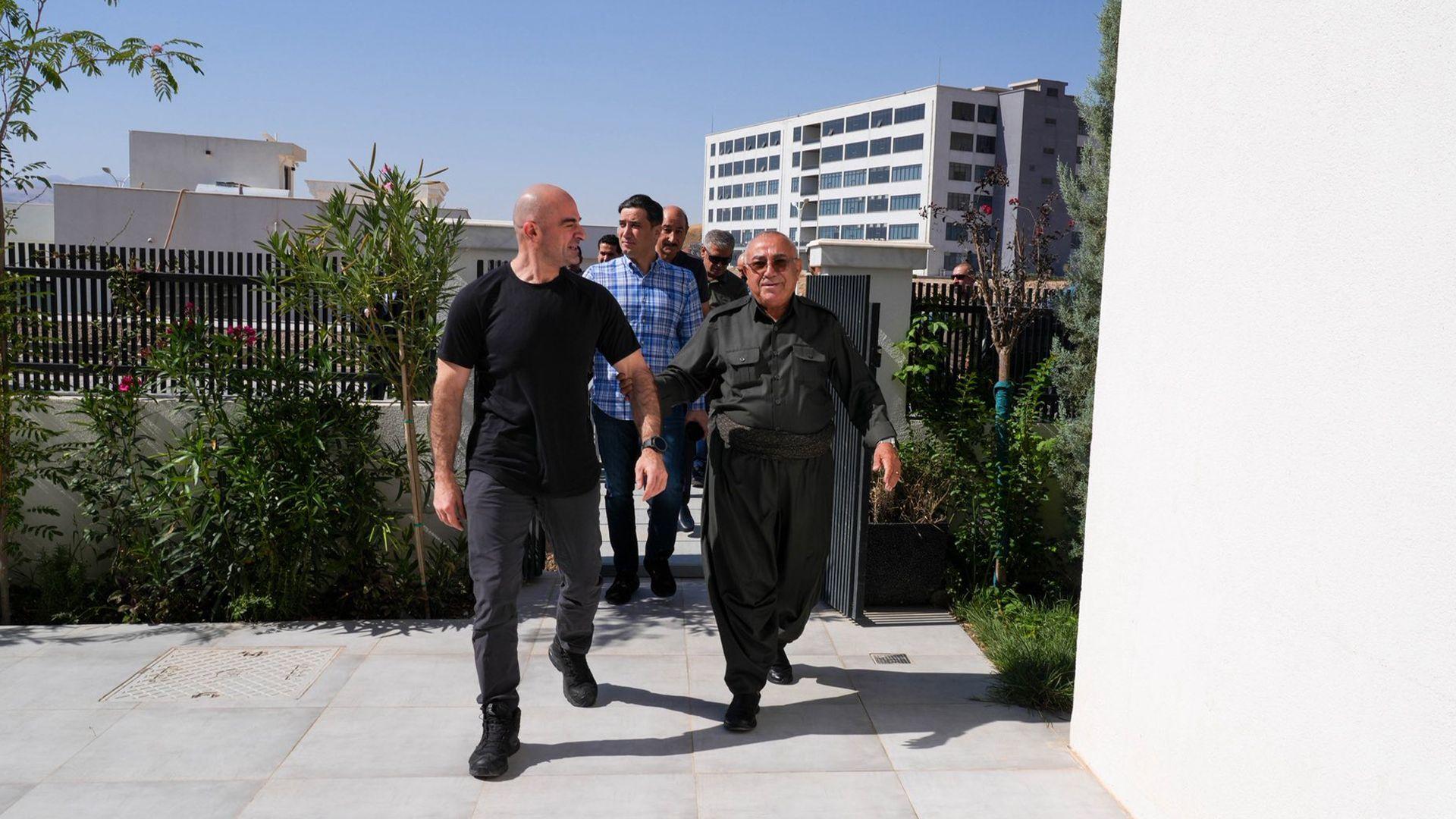 بافڵ جەلال تاڵەبانی لە سلێمانی سەردانی حامید حاجی غالی کرد