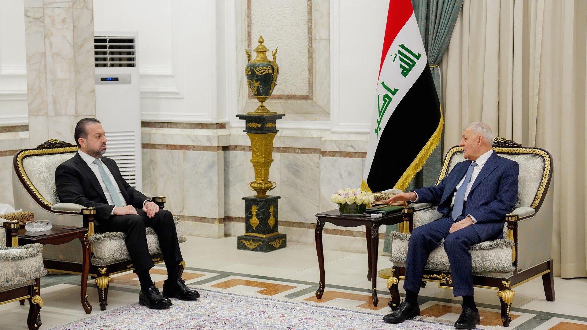 سەرۆک کۆماری عیراق  پێشوازی لە بریکاری وەزارەتی دارایی دەکات 