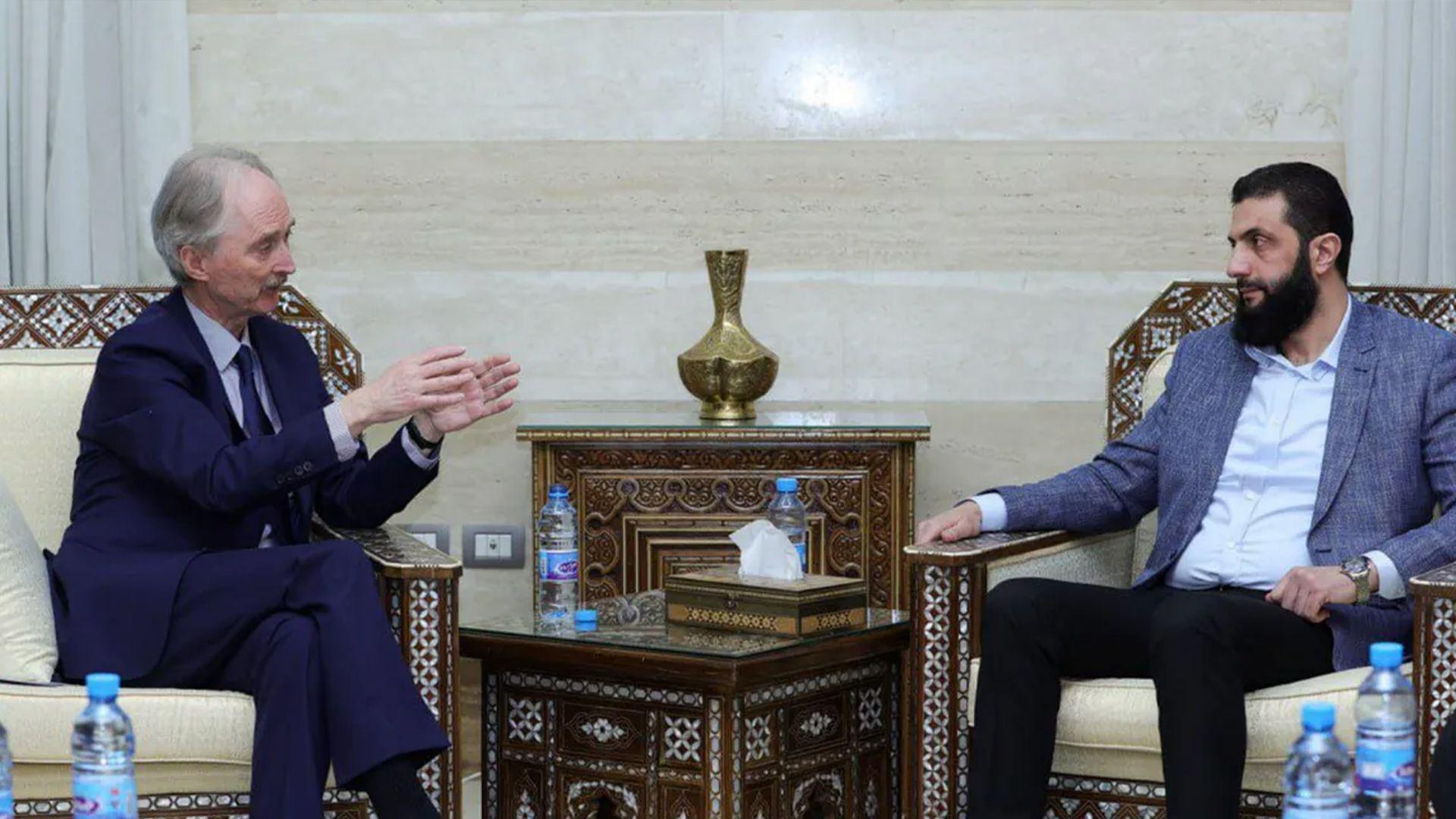 جۆلانی لەگەڵ نێردەی تایبەتی نەتەوەیەكگرتوەكان بۆ سوریا كۆبوەوە 