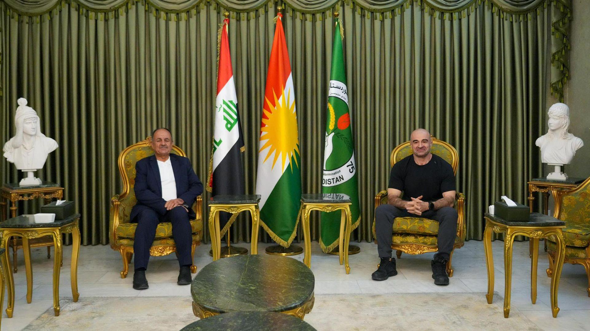 بافڵ جەلال تاڵەبانی پێشوازی لە حاکم قادر حەمەجان کرد