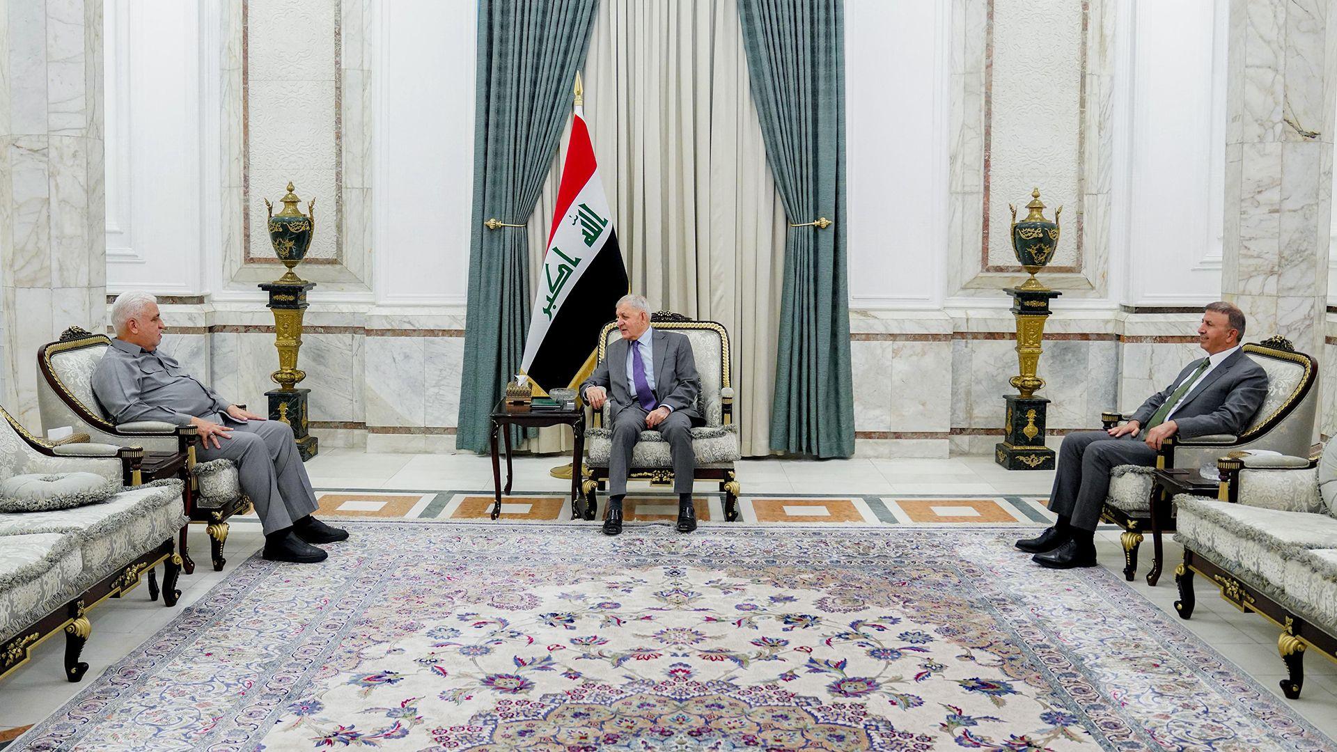 سەرۆک کۆمار پێشوازی لە فالح فەیاز دەکات