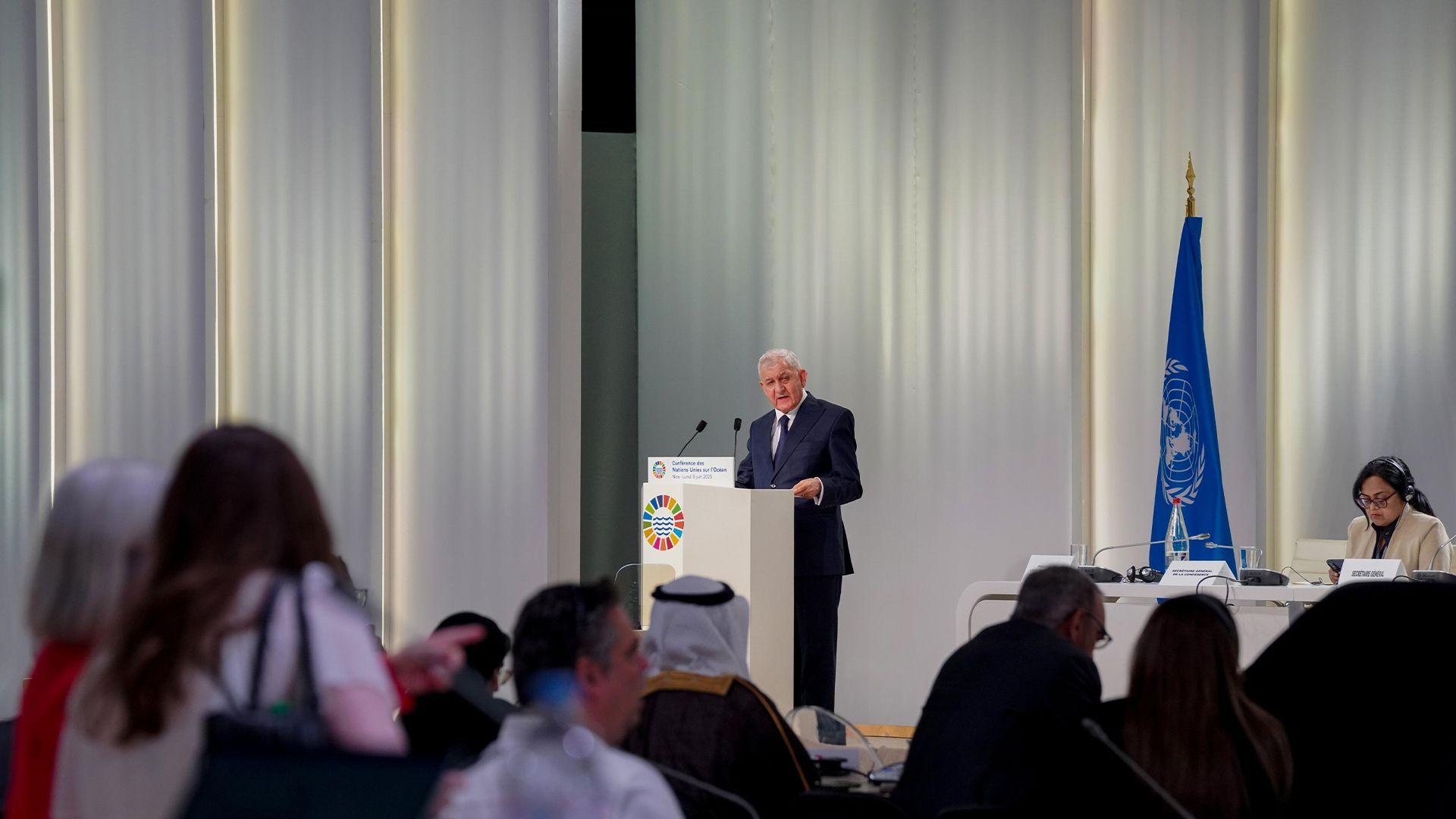 سەرۆک کۆمار دوای بەشداریکردنی لە کۆنفرانسی نەتەوە یەکگرتووەکان بۆ ئۆقیانوسەکان گەڕایەوە عیراق