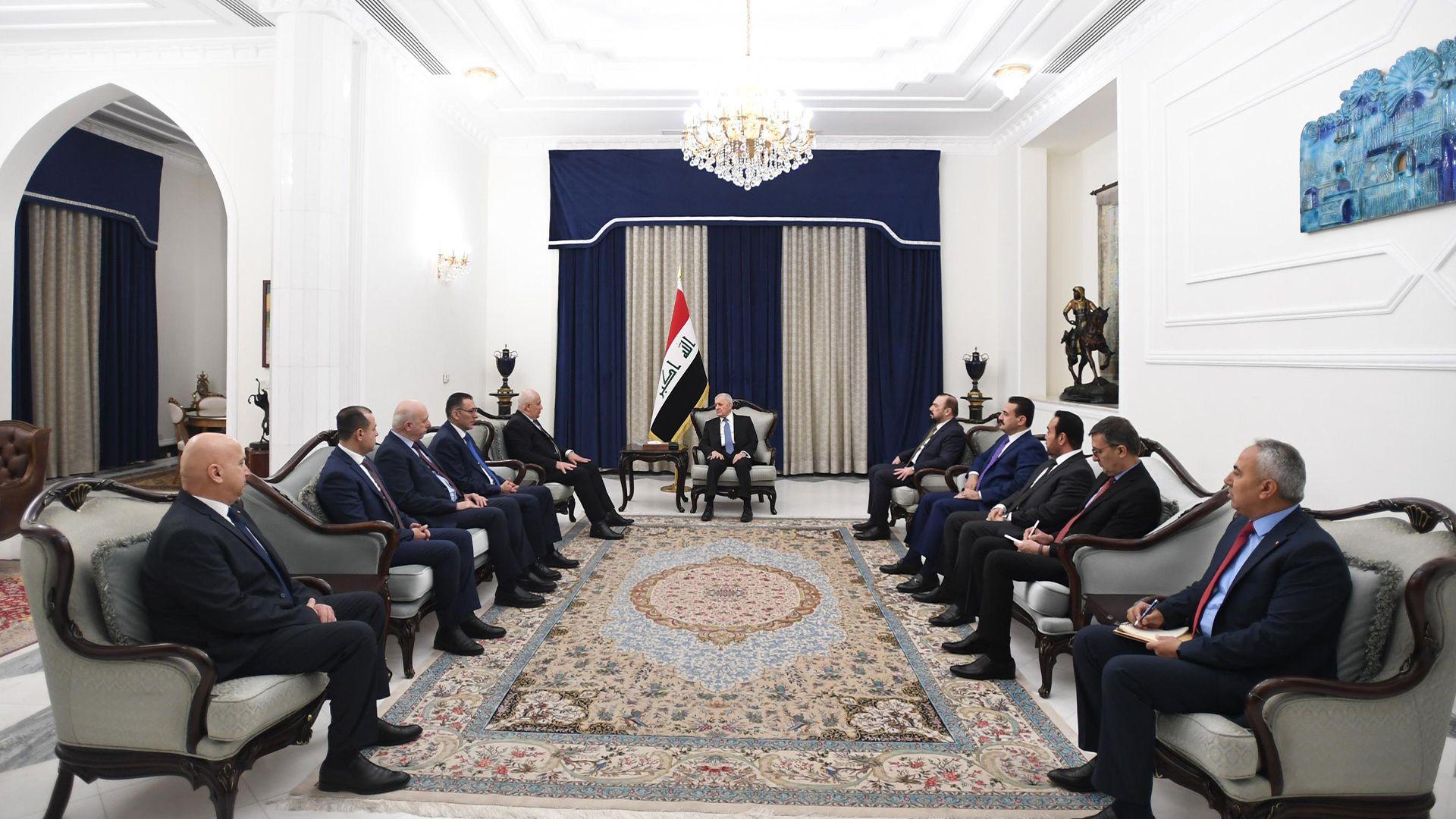 سەرۆک کۆماری عیراق پێشوازی لە وەزیری ناوخۆی فەلەستین دەکات 