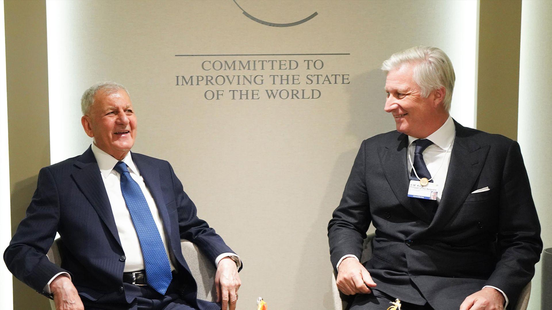 سەرۆک کۆمار چاوی بە پادشای بەلجیکا دەکەوێت و بانگێشتی دەکات سەردانی عیراق بکات