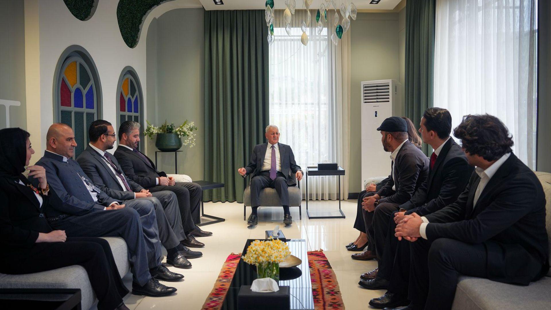 سەرۆك كۆماری عیراق بۆ پیرۆزبایی نەورۆز سەردانی دەزگای میدیایی كوردساتی كرد