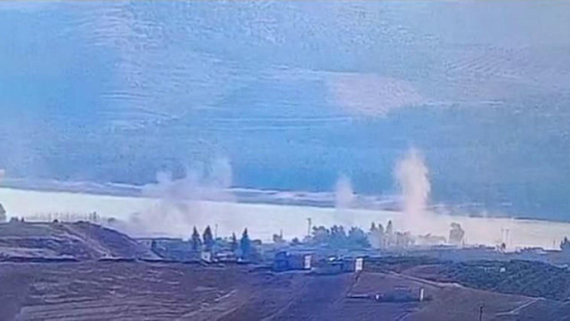 توركیا گوندێكی گرێ‌ سپی و گوندی بیرحەسۆی لە دەوروبەری بەنداوی تشرین تۆپبارانكرد