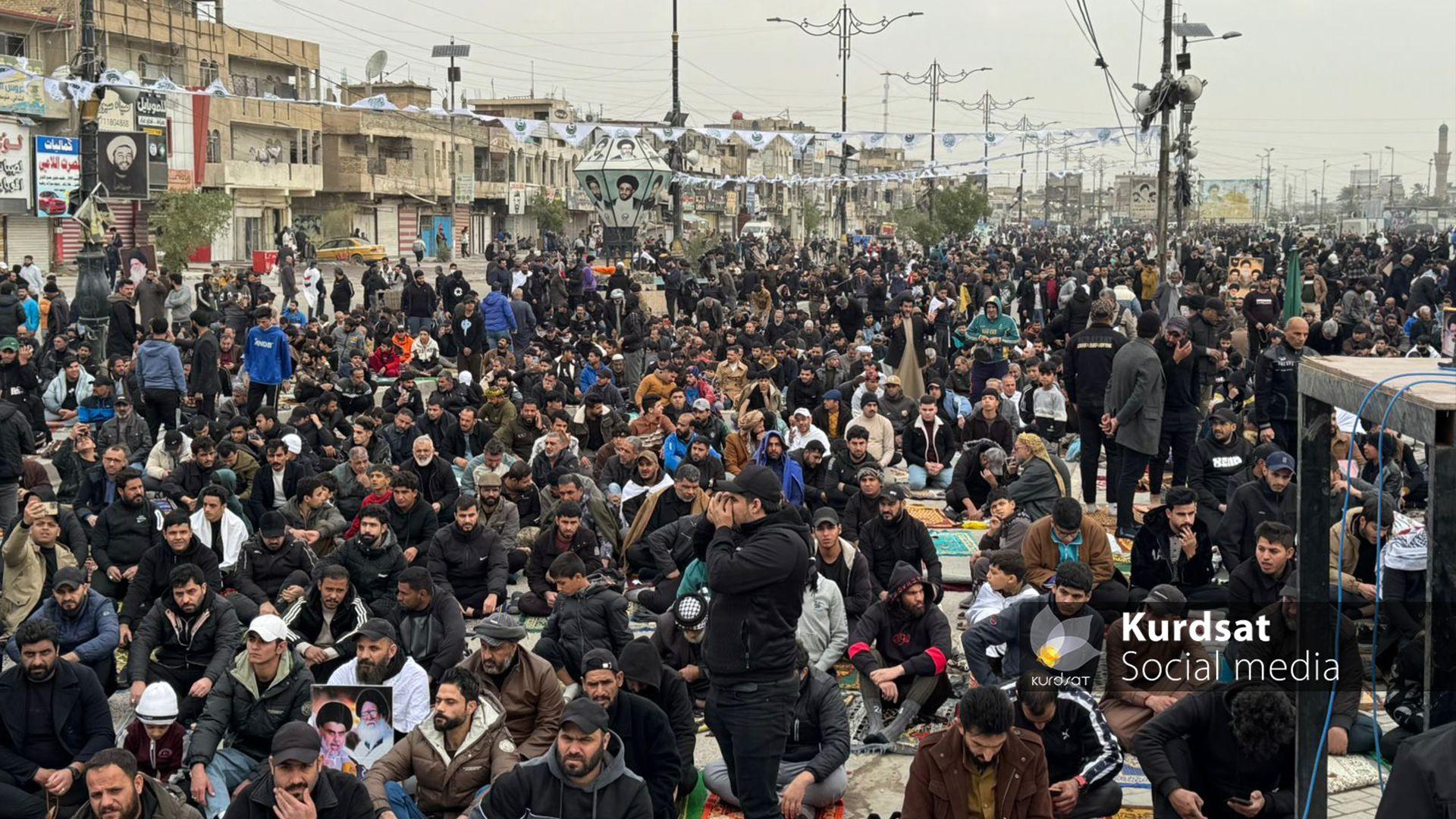 لەسەر داوای سەدر لە دوو ناچەی بەغداد نوێژی هەینی بەکۆمەڵ بەڕێوەچوو