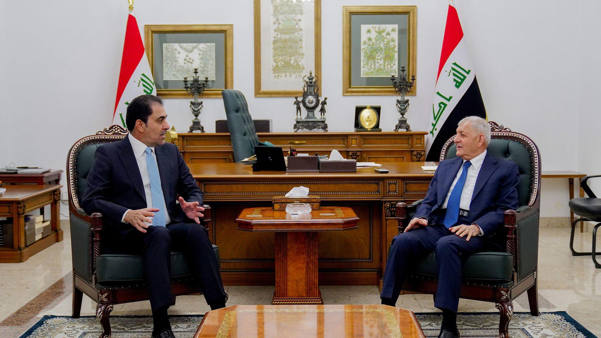 سەرۆک کۆمار پێشوازی له جێگری یەکەمی سەرۆکی ئەنجومەنی نوێنەران دەکات 