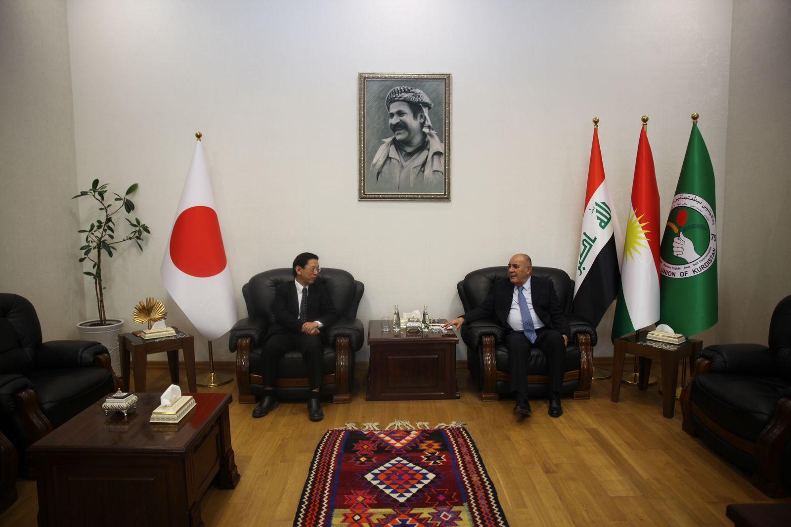سەعدی ئەحمەد پیرە لەگەڵ ئاراکاوا میکیهیرۆ کونسولی ژاپۆن لە هەرێمی كوردستان کۆبووەوە