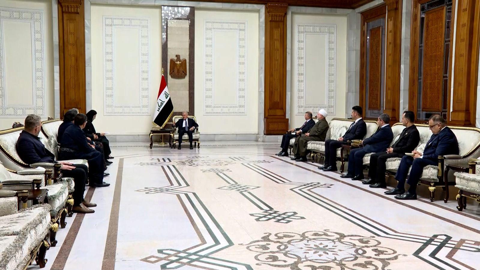 لەبارەی بەپارێزگابوونی هەڵەبجە؛ سەرۆک کۆمار لە بەغداد پێشوازی لە وەفدێکی پارێزگاکە كرد