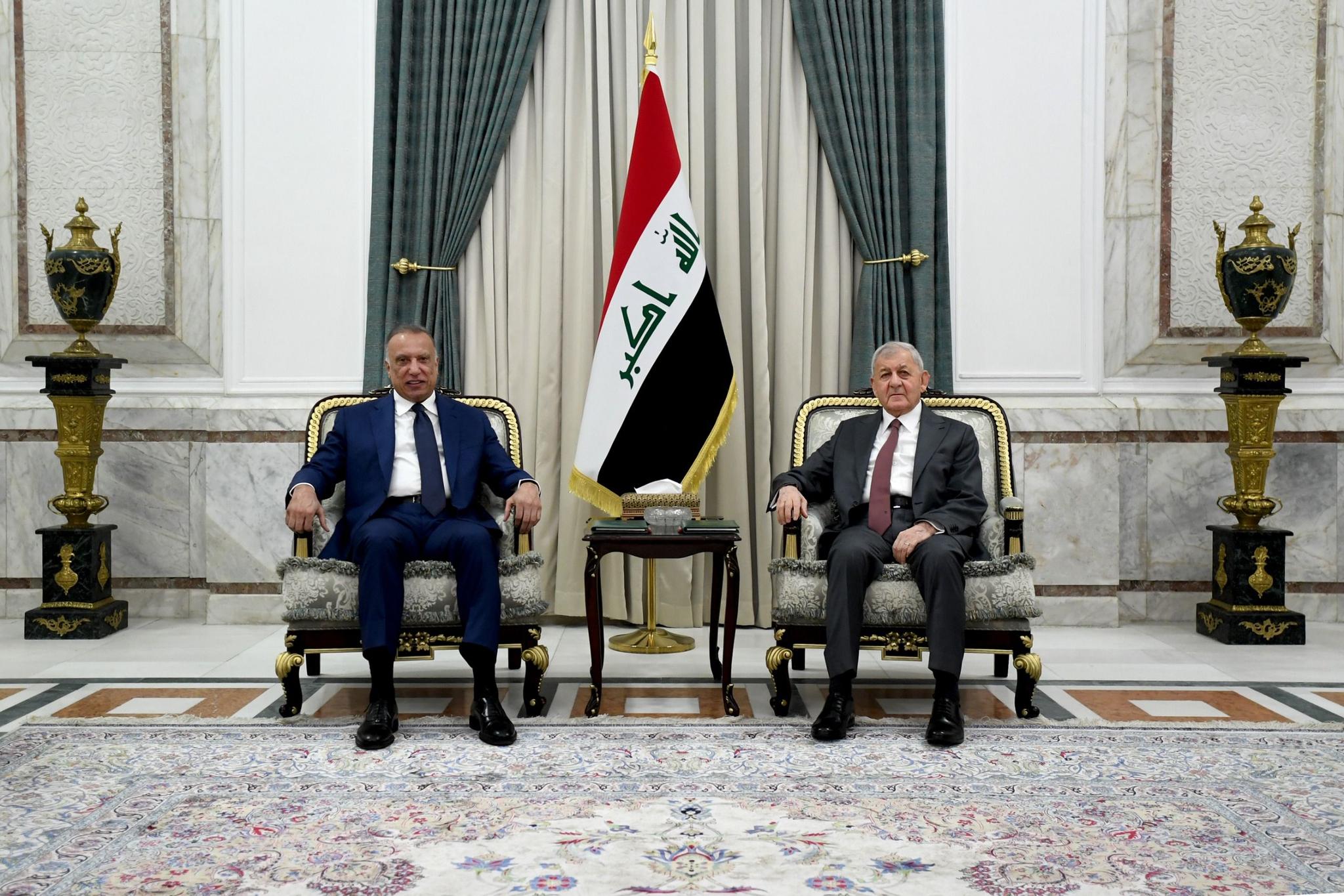 رئيس الجمهورية يستقبل رئيس مجلس الوزراء السابق مصطفى الكاظمي