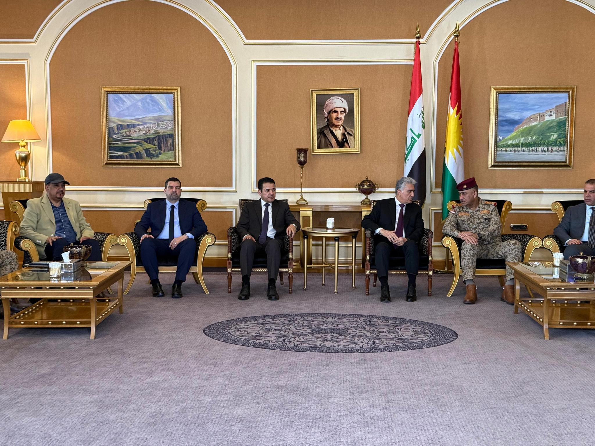 انتهاء اجتماع الوفد الامني العراقي مع مسؤولين في حكومة اقليم كوردستان