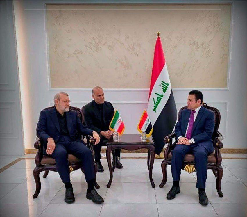 لاريجاني يصل بغداد ويبحث مع الأعرجي التعاون والتنسيق المشترك بين العراق وإيران