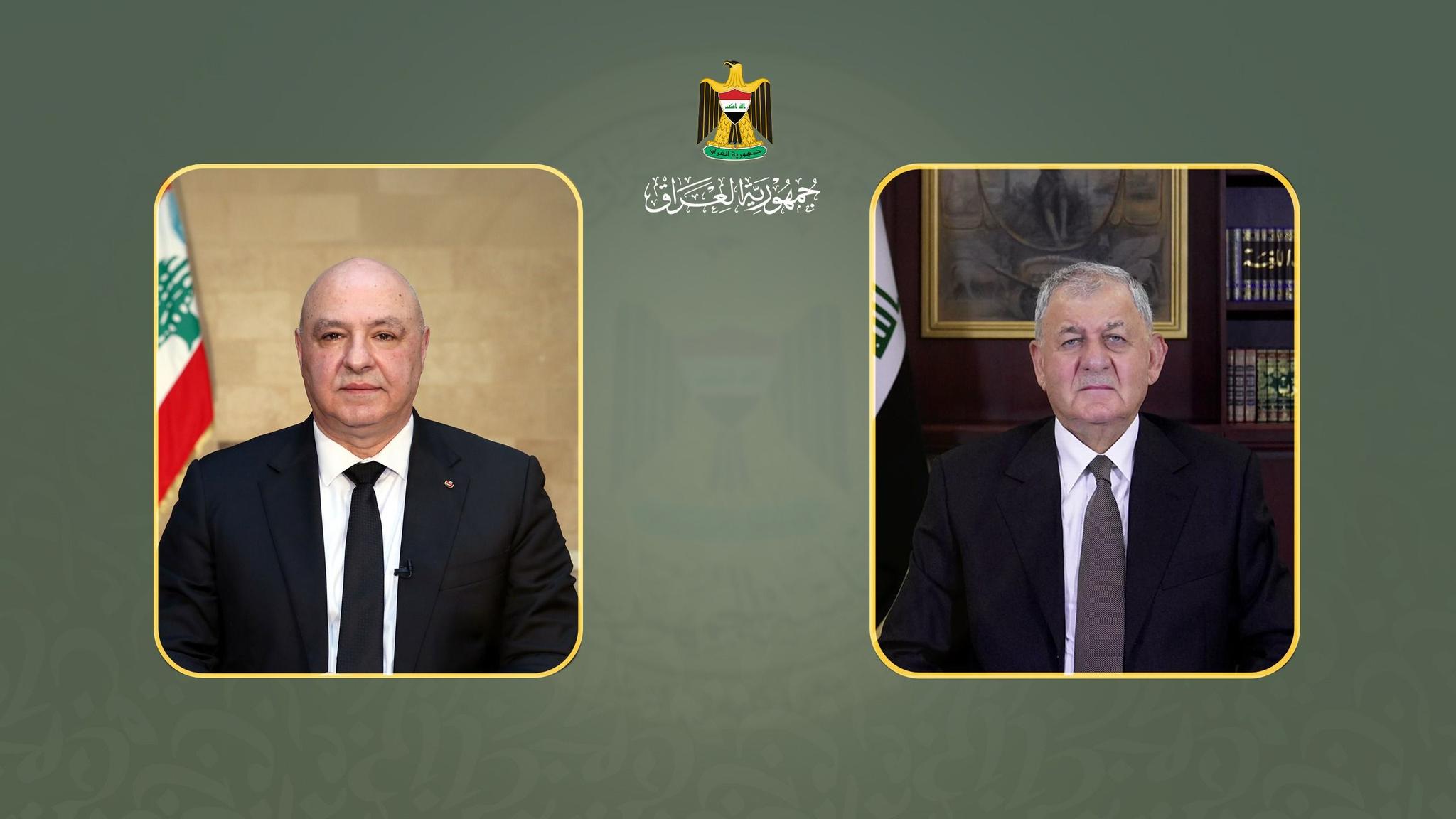 رئيس الجمهورية يتلقى تعازي الرئيس اللبناني بوفاة شقيقه 