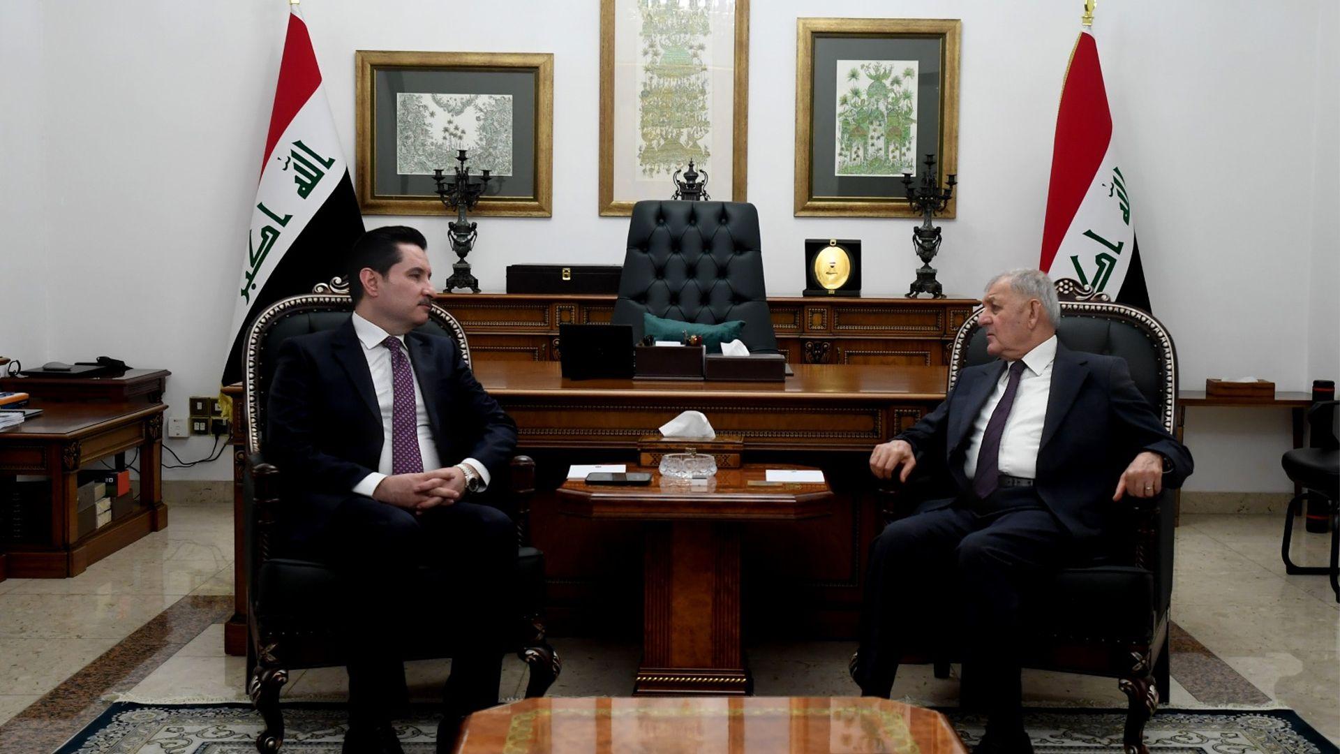 سەرۆک کۆماری عیراق و جێگری سەرۆکی ئەنجومەنی نوێنەران بارودۆخی سیاسی و ئابووری وڵاتیان تاوتوێ کرد