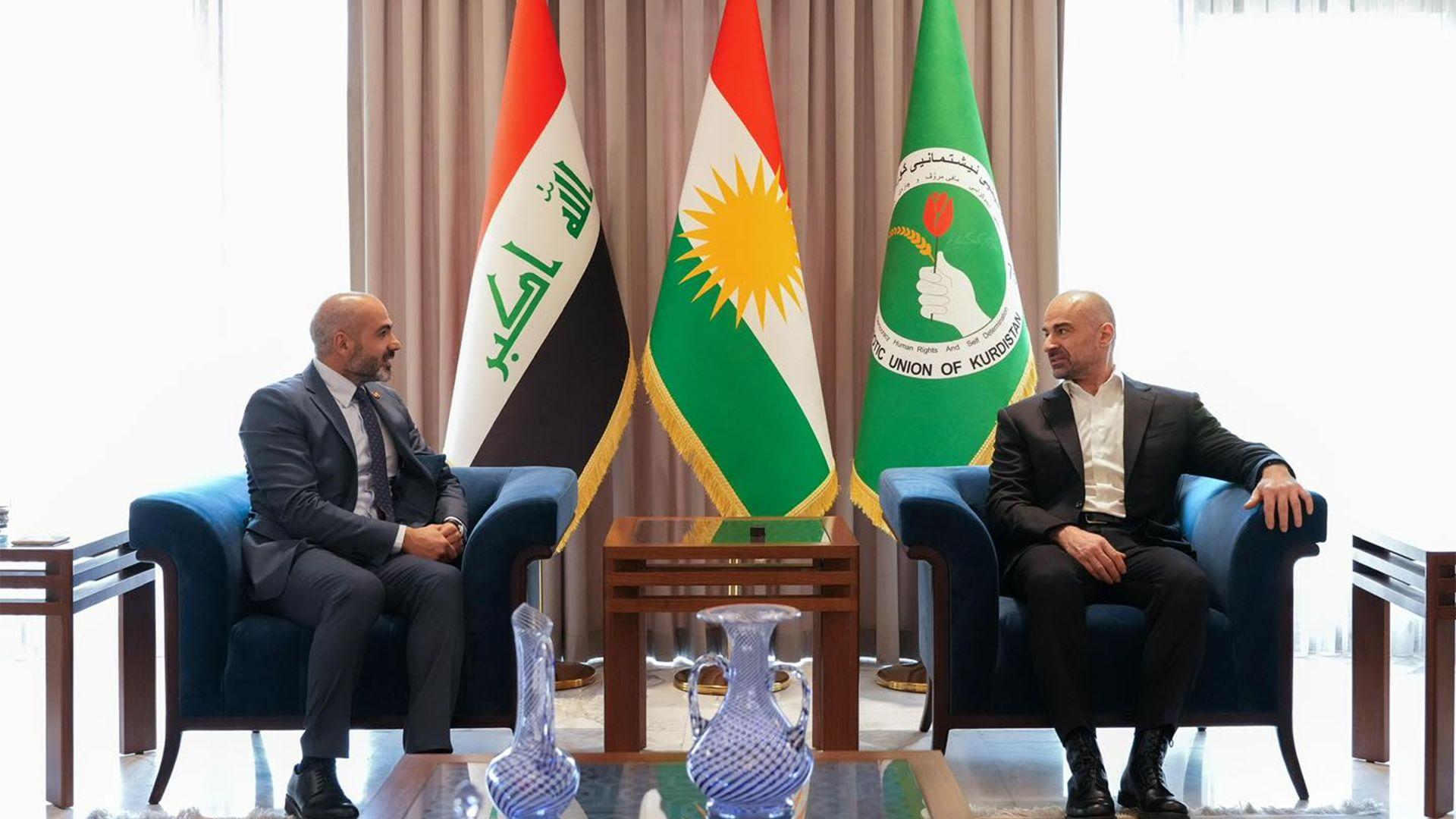 سەرۆکی یەکێتی و باڵیۆزی لوبنان لە عیراق کۆوبوونەوە