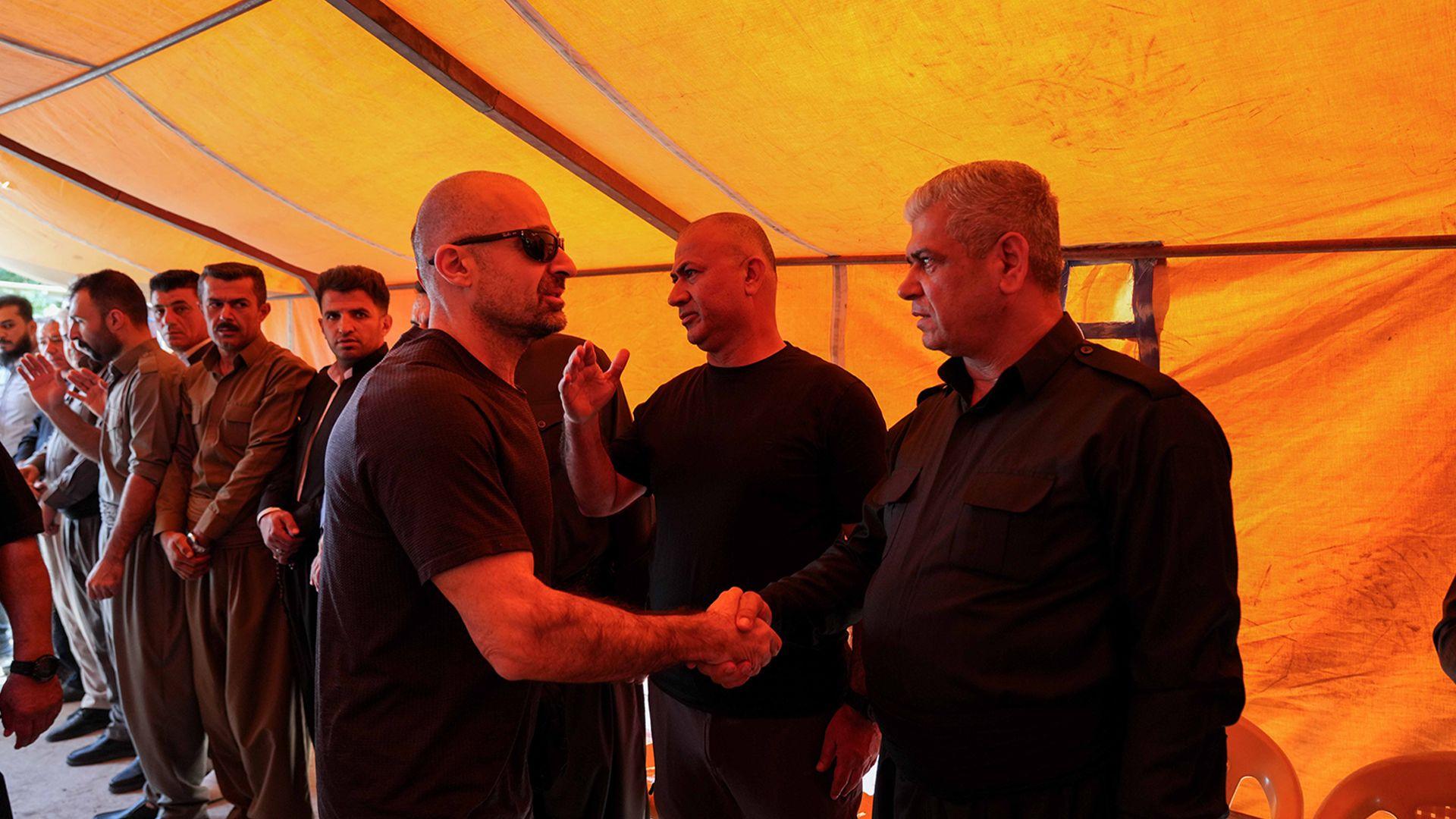 بافڵ جەلال تاڵەبانی بەشداری لە پرسەی شەوکەت محەمەد دەکات