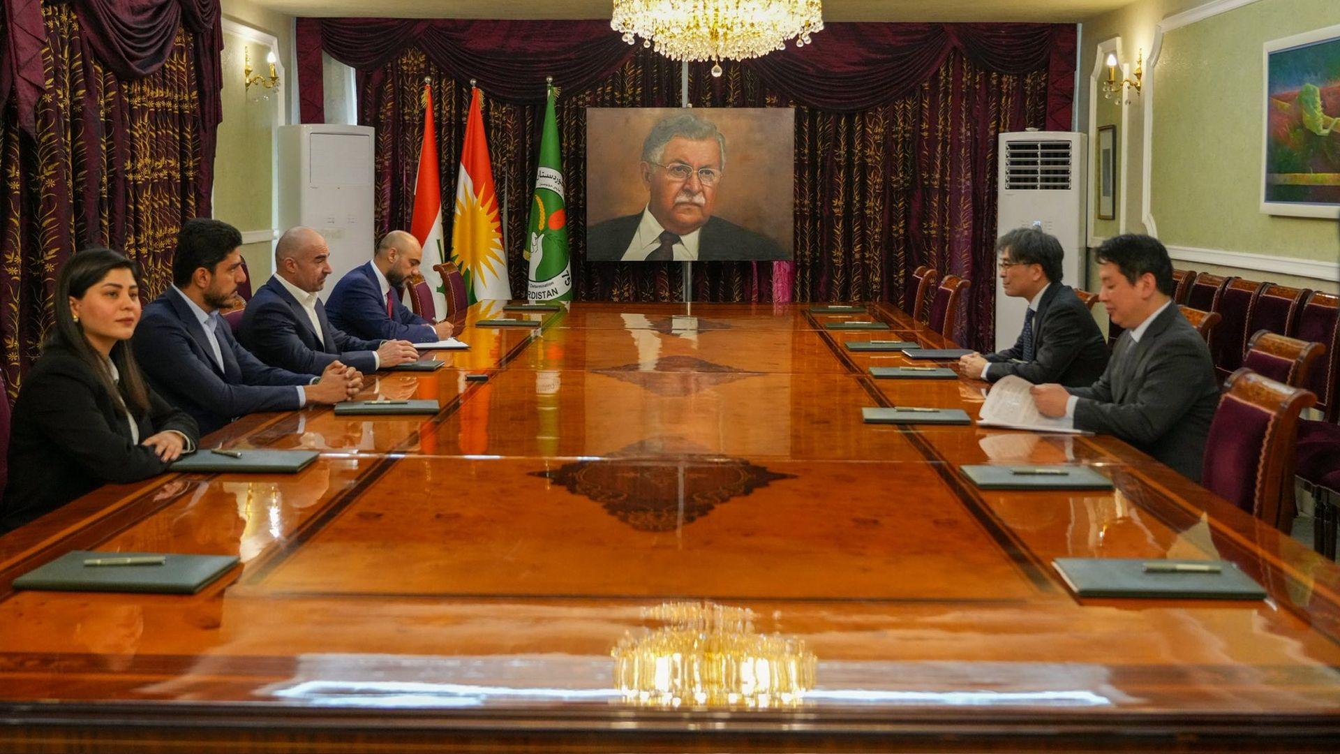 سەرۆک بافڵ جەلال تاڵەبانی پێشوازی لە باڵوێزی ژاپۆن لە عیراق کرد