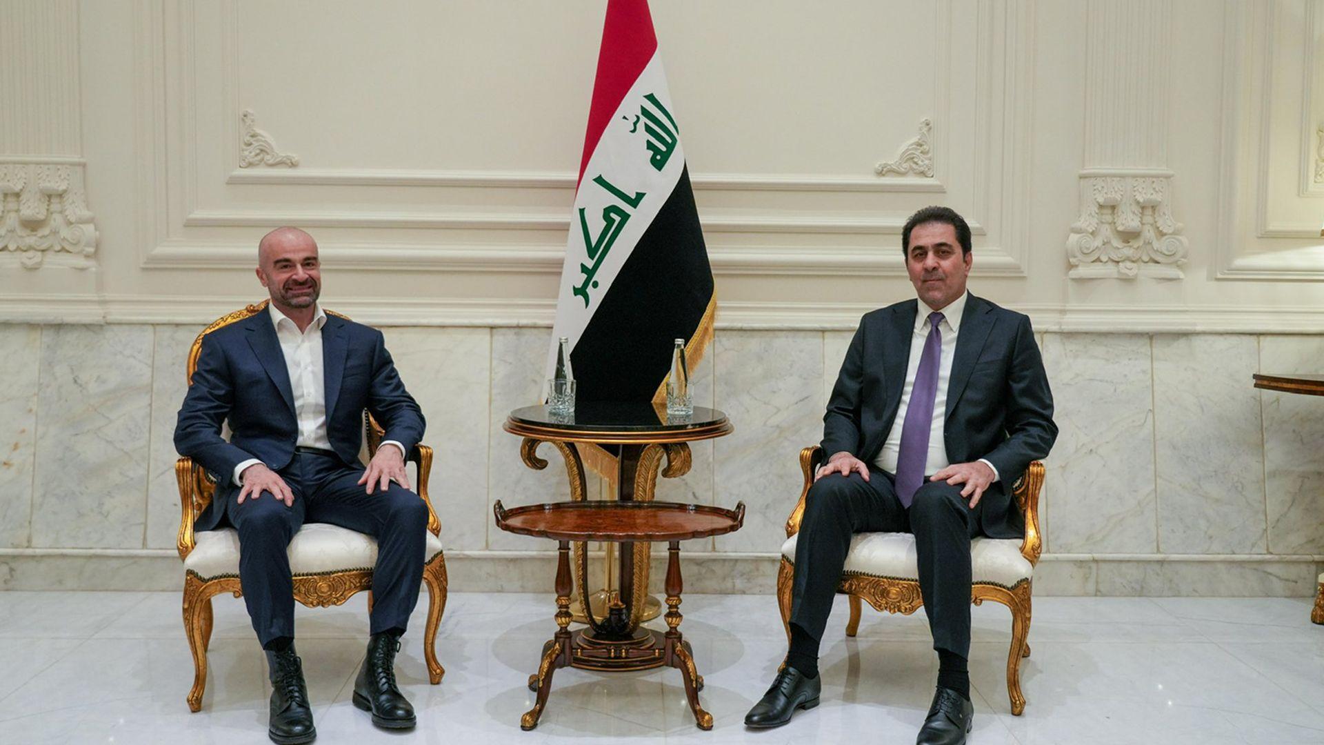 سەرۆکی یەکێتی لەگەڵ جێگری یەکەمی سەرۆکی ئەنجوومەنی نوێنەرانی عیراق کۆبووەوە