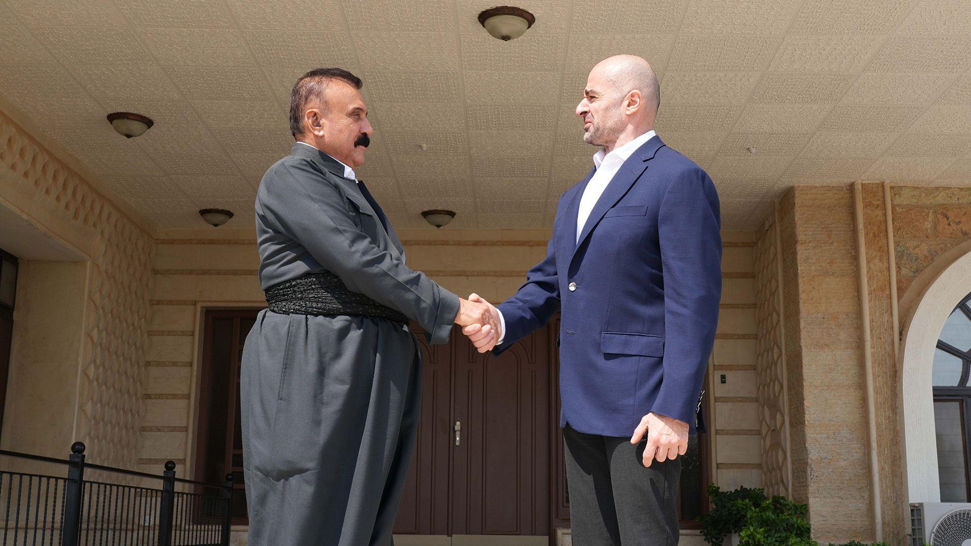 بافڵ جەلال تاڵەبانی پێشوازی لە مەحموود سەنگاوی کرد