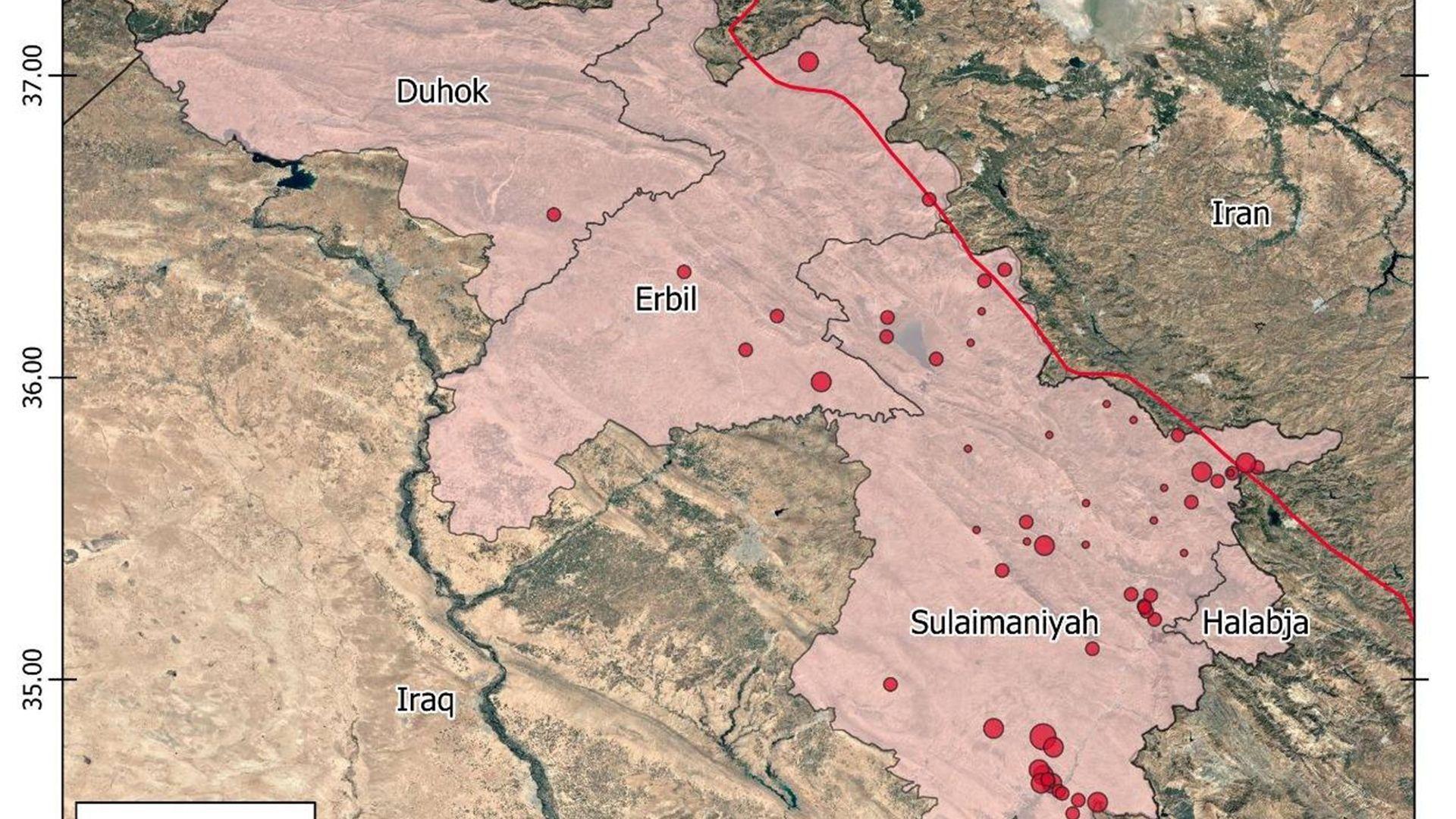 کەشناسی هەرێم: لە مانگی رابردوودا 314 بومەلەرزە لە هەرێمی کوردستان رویداوە