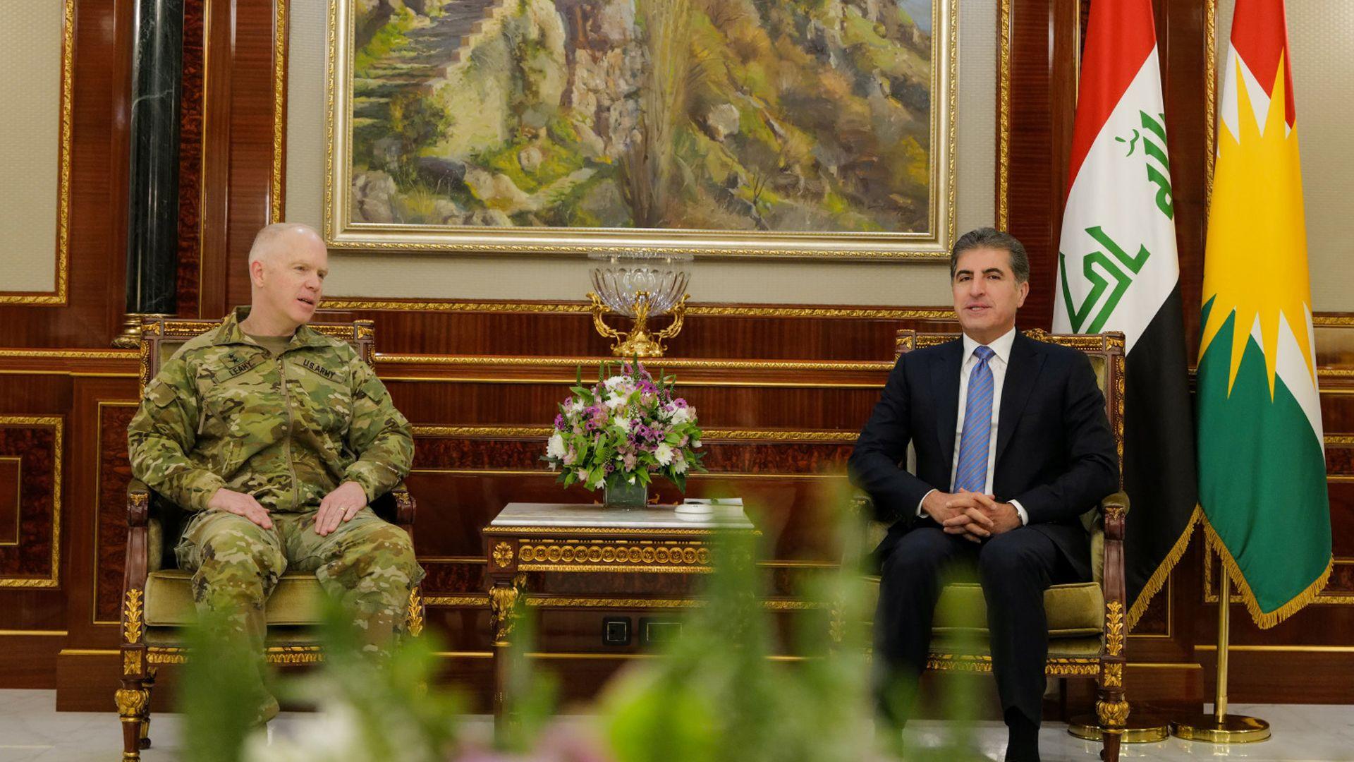 سەرۆكی هەرێم و فەرماندەی هێزەكانی هاوپەیمانی نێودەوڵەتی لە عێراق و سوریا كۆبووەوە