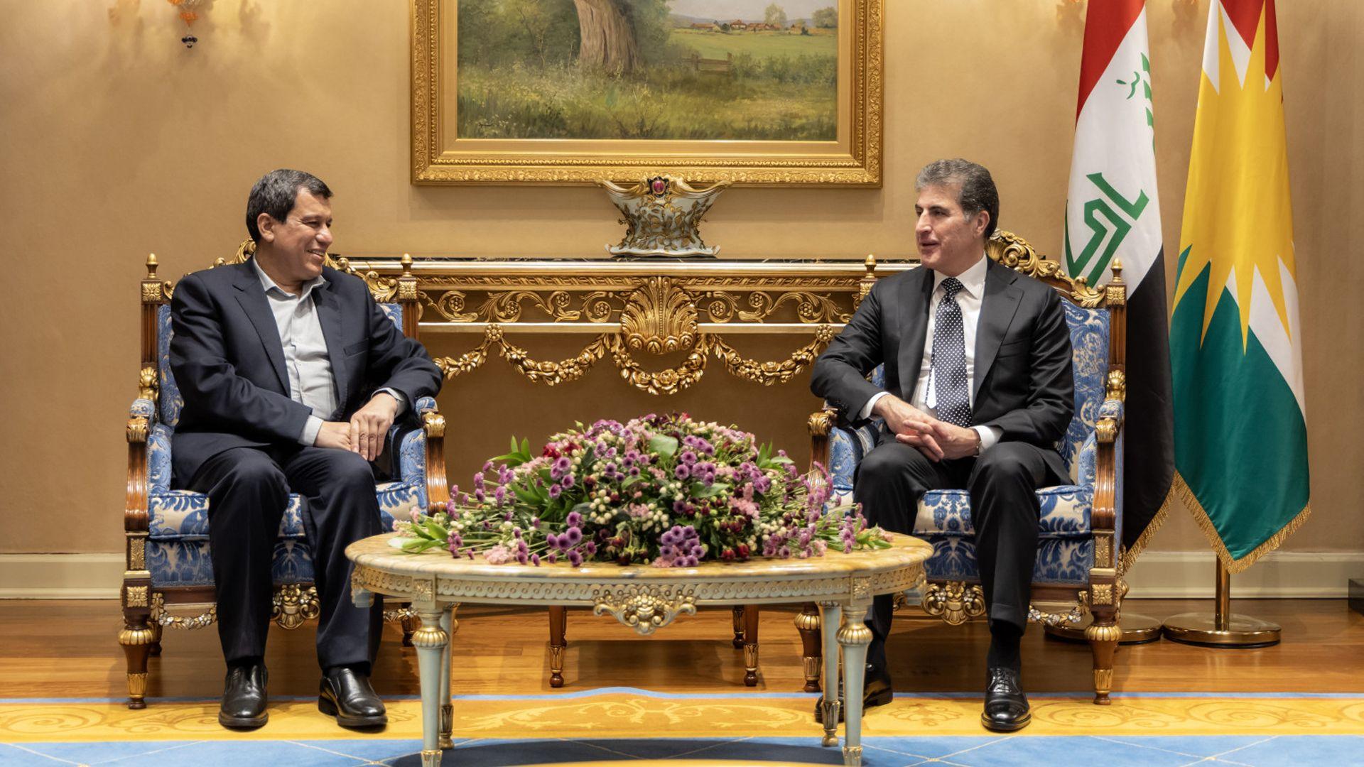 نێچیرڤان بارزانی و مەزڵوم كۆبانێ لە هەولێر كۆبوونەوە