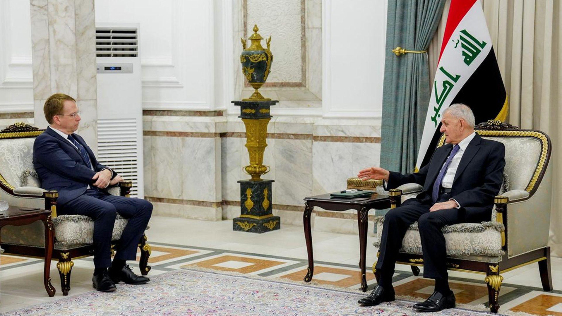 سەرۆک کۆمار پێشوازی لەباڵیۆزی فەرەنسا کرد