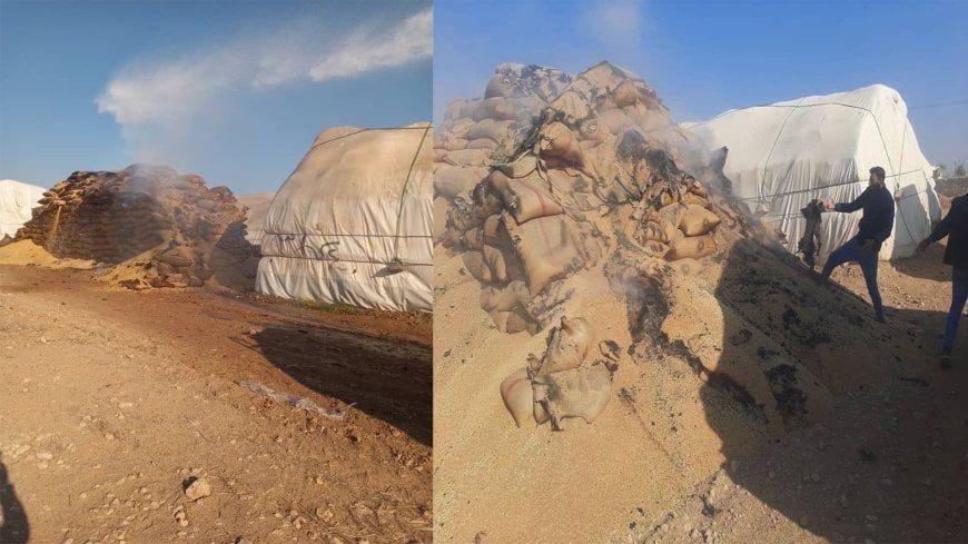 بەهۆی بۆردومانی توركیاوە 500 تۆن گەنم لە كۆبانێ لەناوچوون