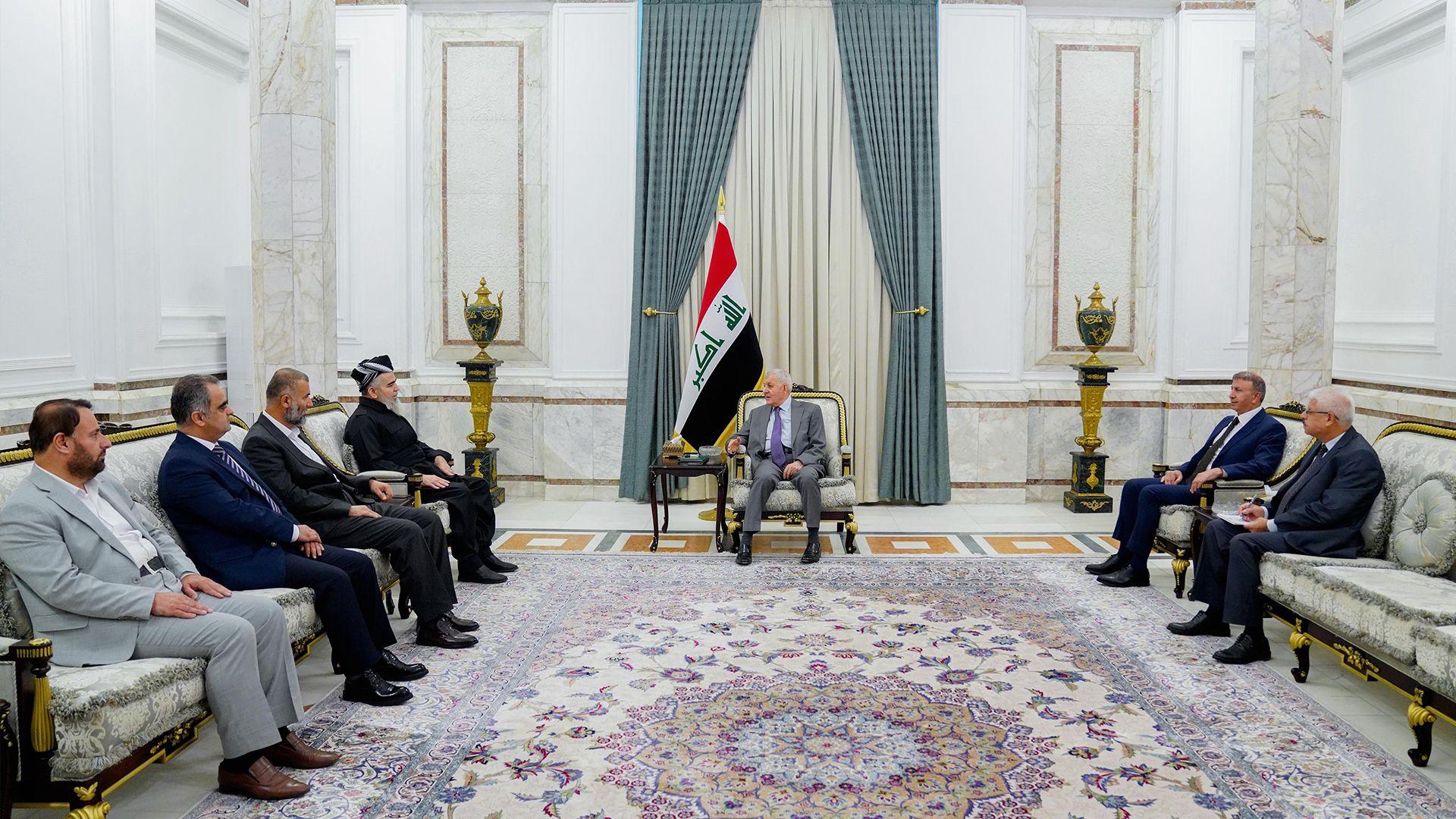 سەرۆک کۆمار پێشوازی لە سەرۆکی کۆمەڵی دادگه‌ری کوردستان کرد