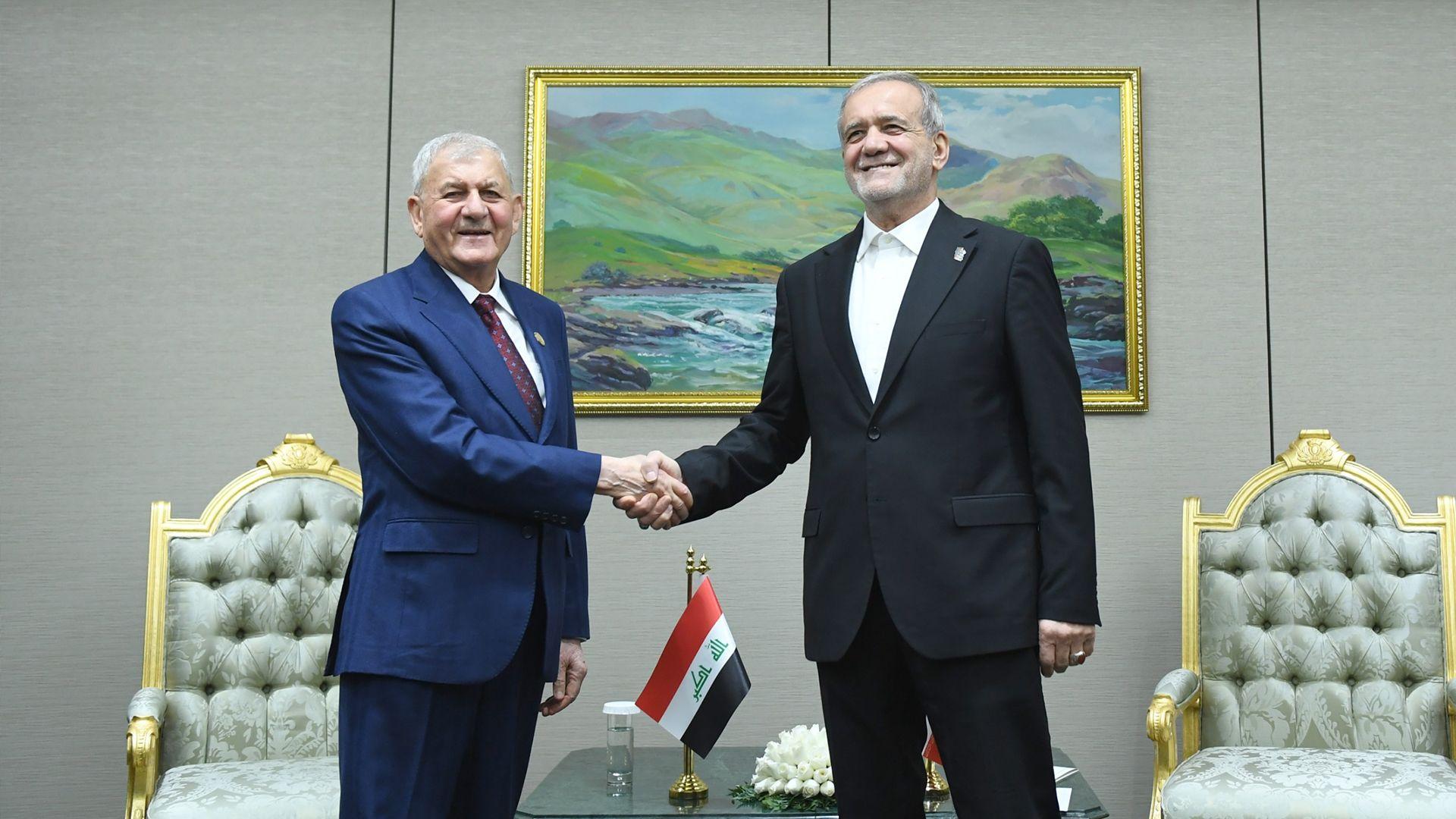 سەرۆک کۆمار لەگەڵ هاوتا ئێرانییەکەی کۆبووەوە